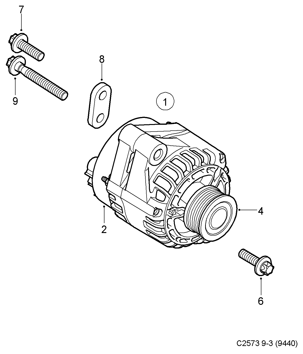 Opel 13308508 - Ģenerators ps1.lv