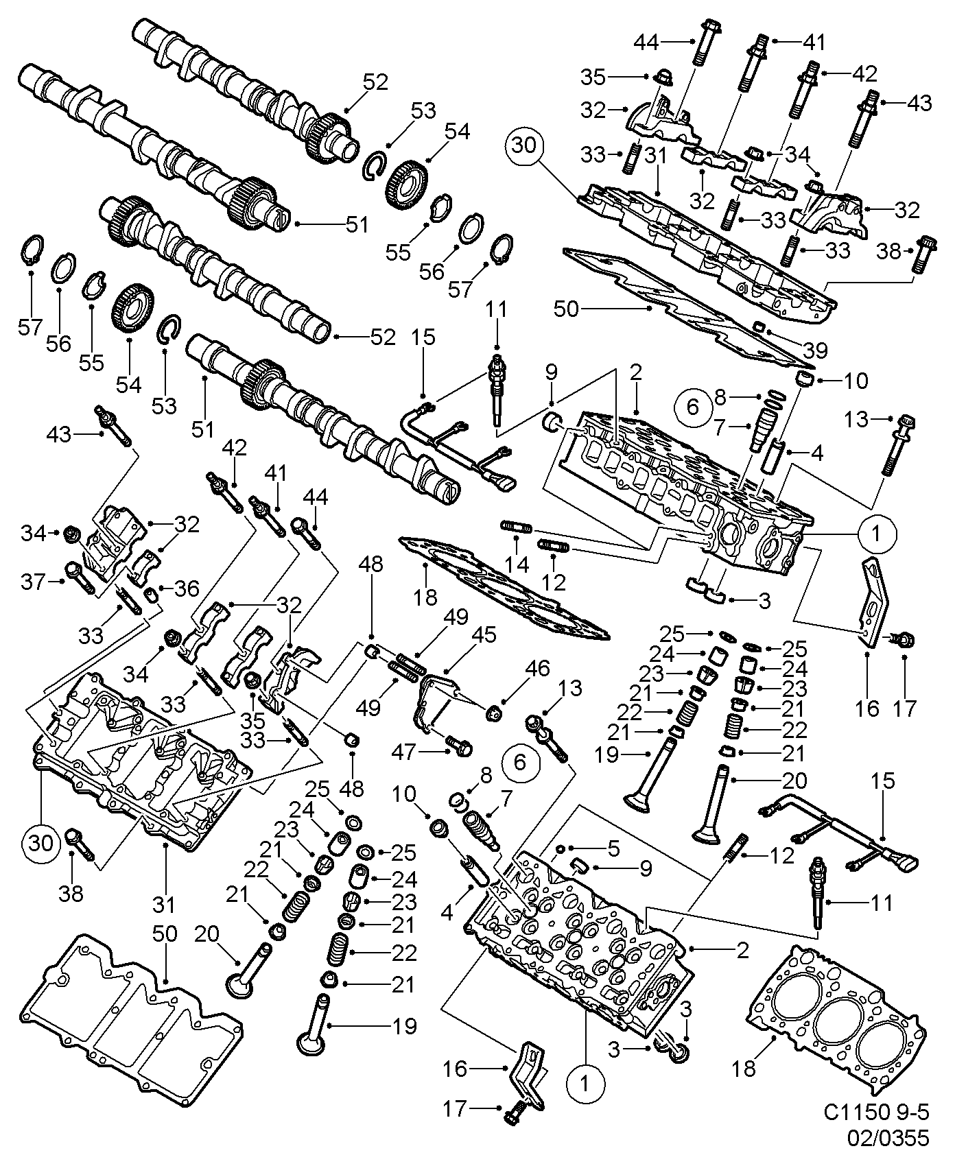 SAAB 59 50 696 - Blīve, Motora bloka galva ps1.lv