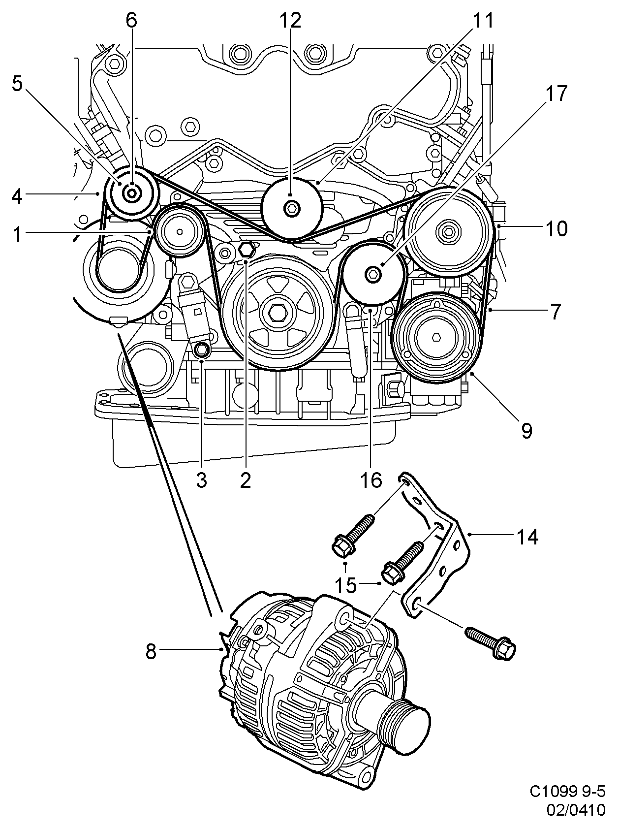 Opel 59 54 763 - Parazīt / Vadrullītis, Ķīļrievu siksna ps1.lv