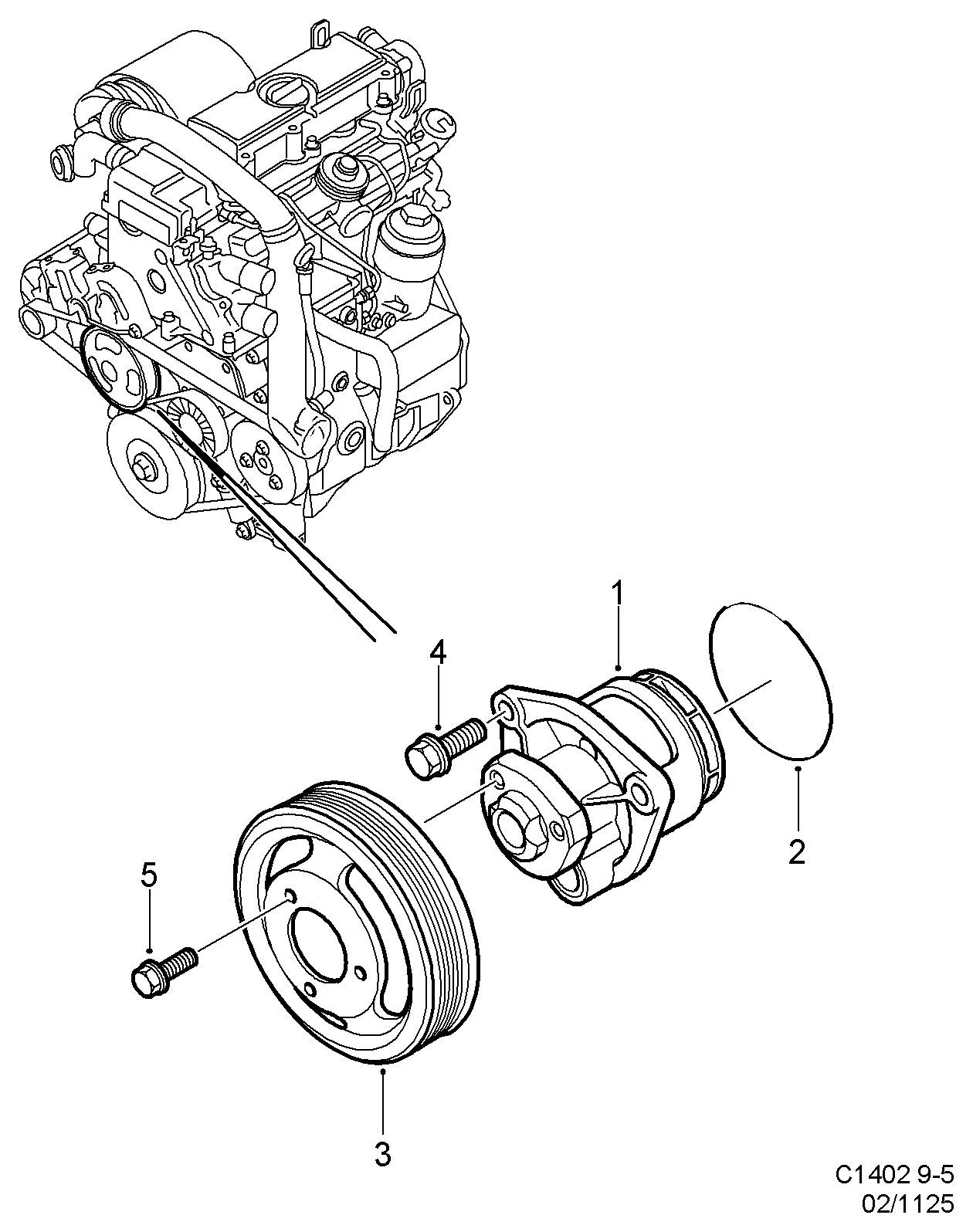 Vauxhall 90540478 - Ūdenssūknis ps1.lv