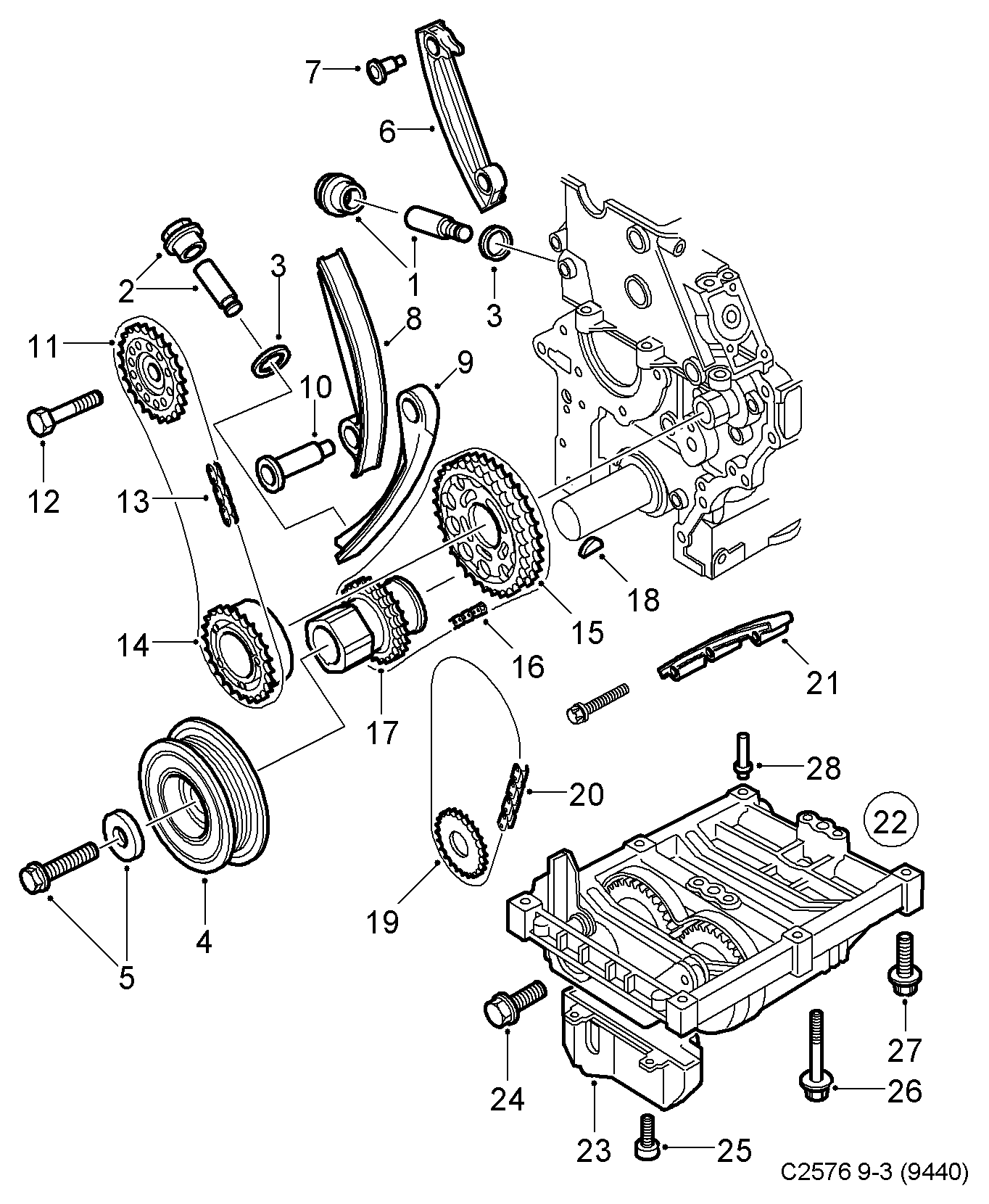 SAAB 24 418 172 - Spriegotājs, Piedziņas ķēde ps1.lv