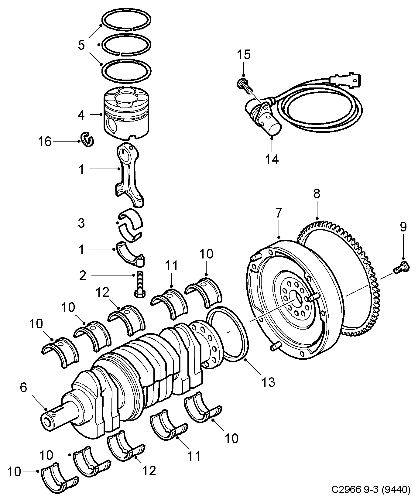 Vauxhall 93173058 - Spararats ps1.lv