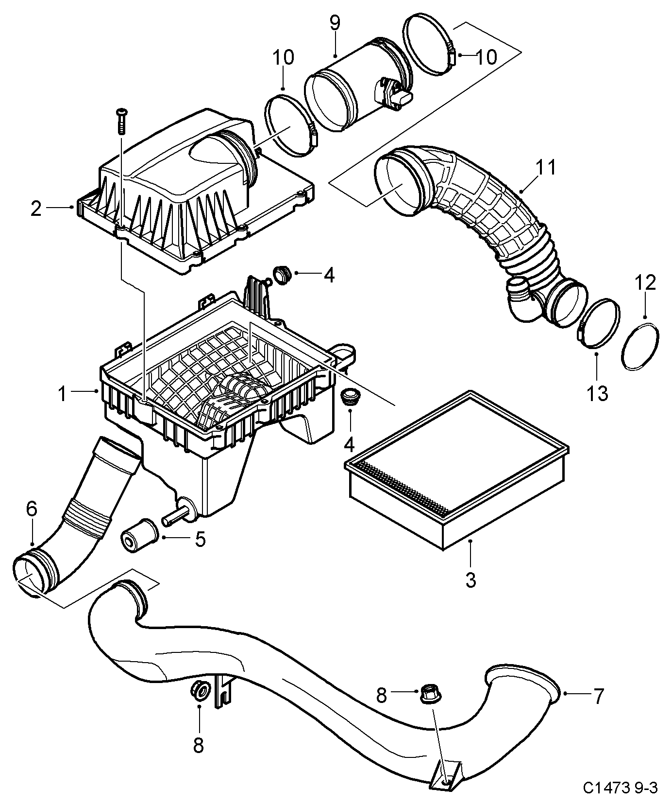 Opel 24437503 - Gaisa masas mērītājs ps1.lv