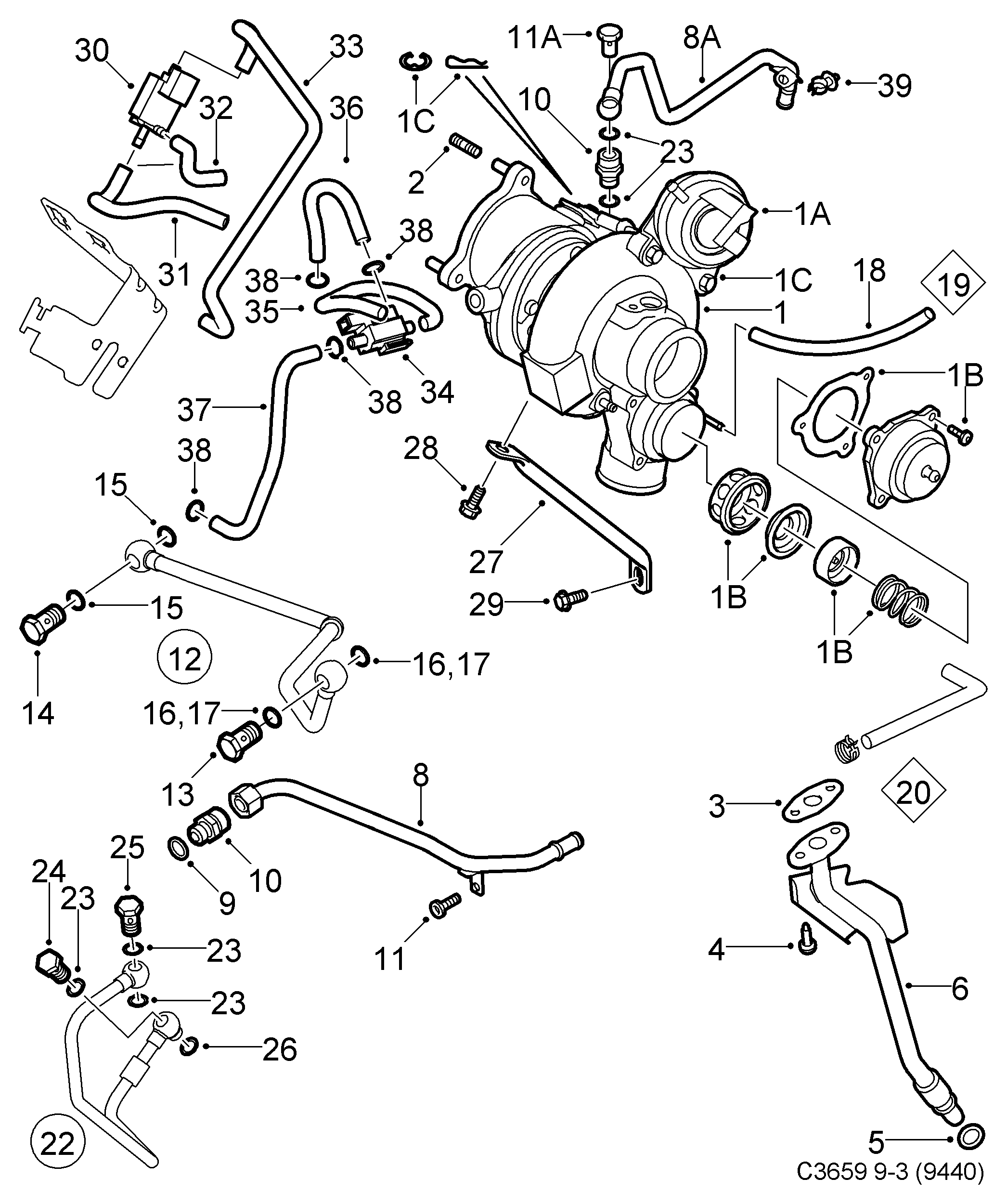 Opel 12755106 - Kompresors, Turbopūte ps1.lv