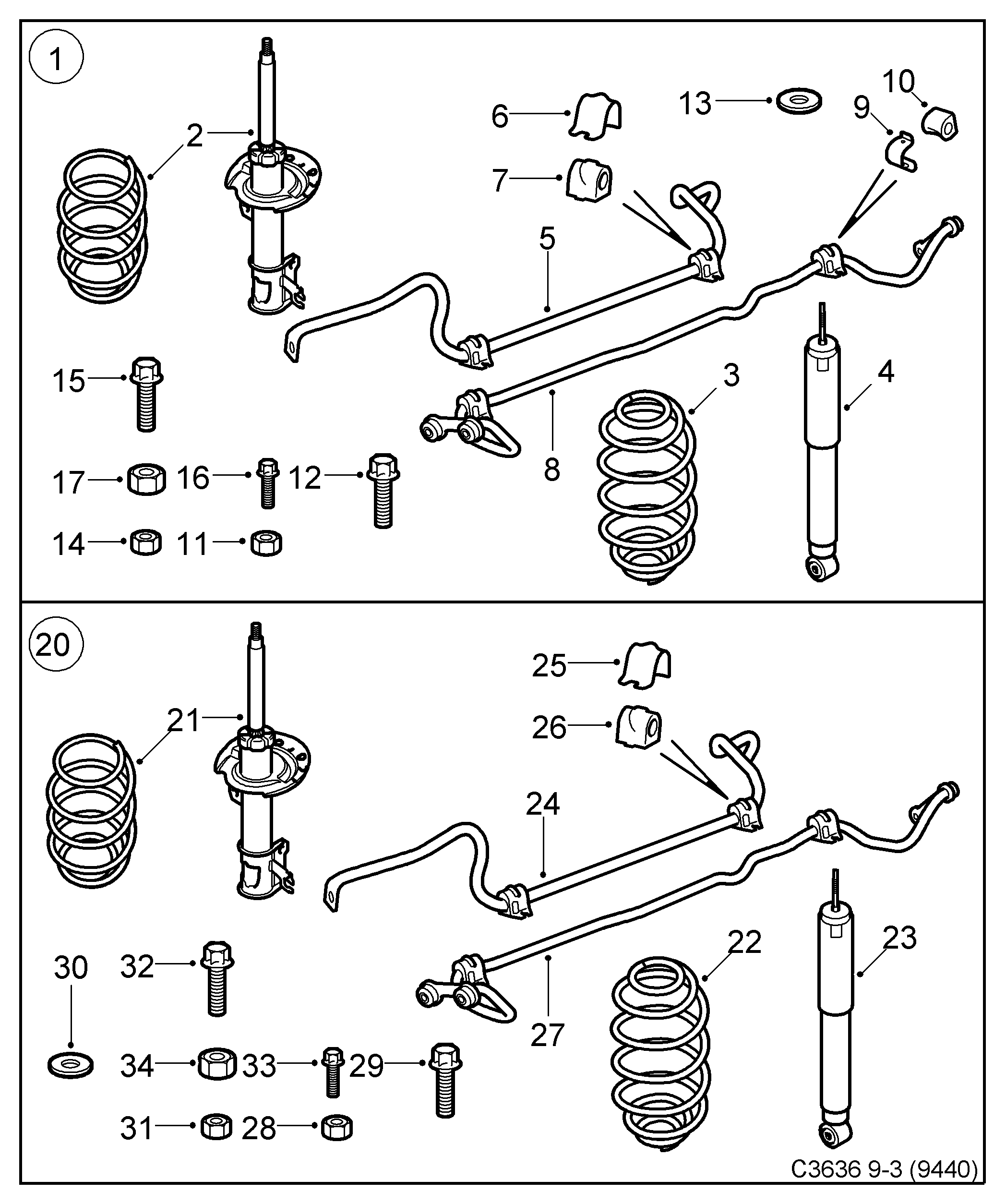 SAAB 9191188 - Bukse, Stabilizators ps1.lv