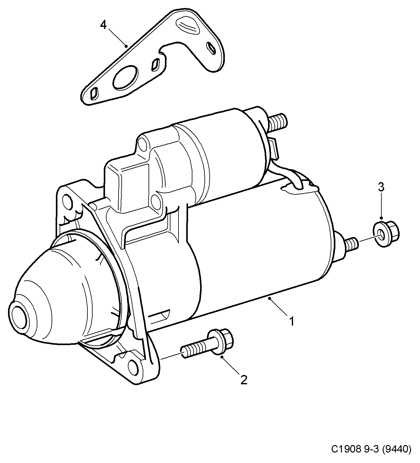 Opel 55351630 - Starteris ps1.lv