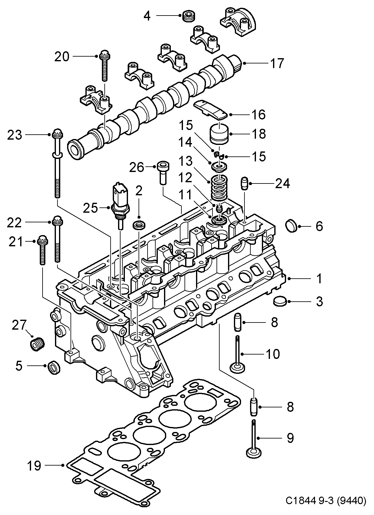 Opel 93 179 232 - Blīve, Motora bloka galva ps1.lv