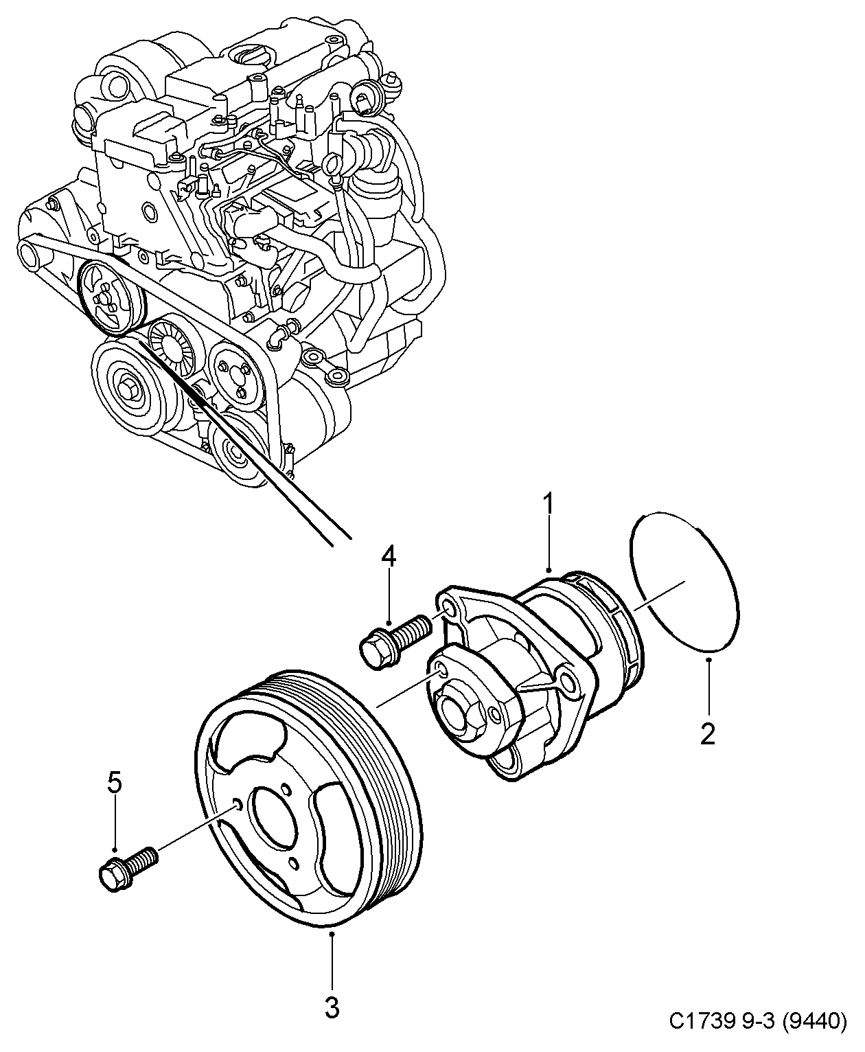 Opel 93182043 - Ūdenssūknis ps1.lv