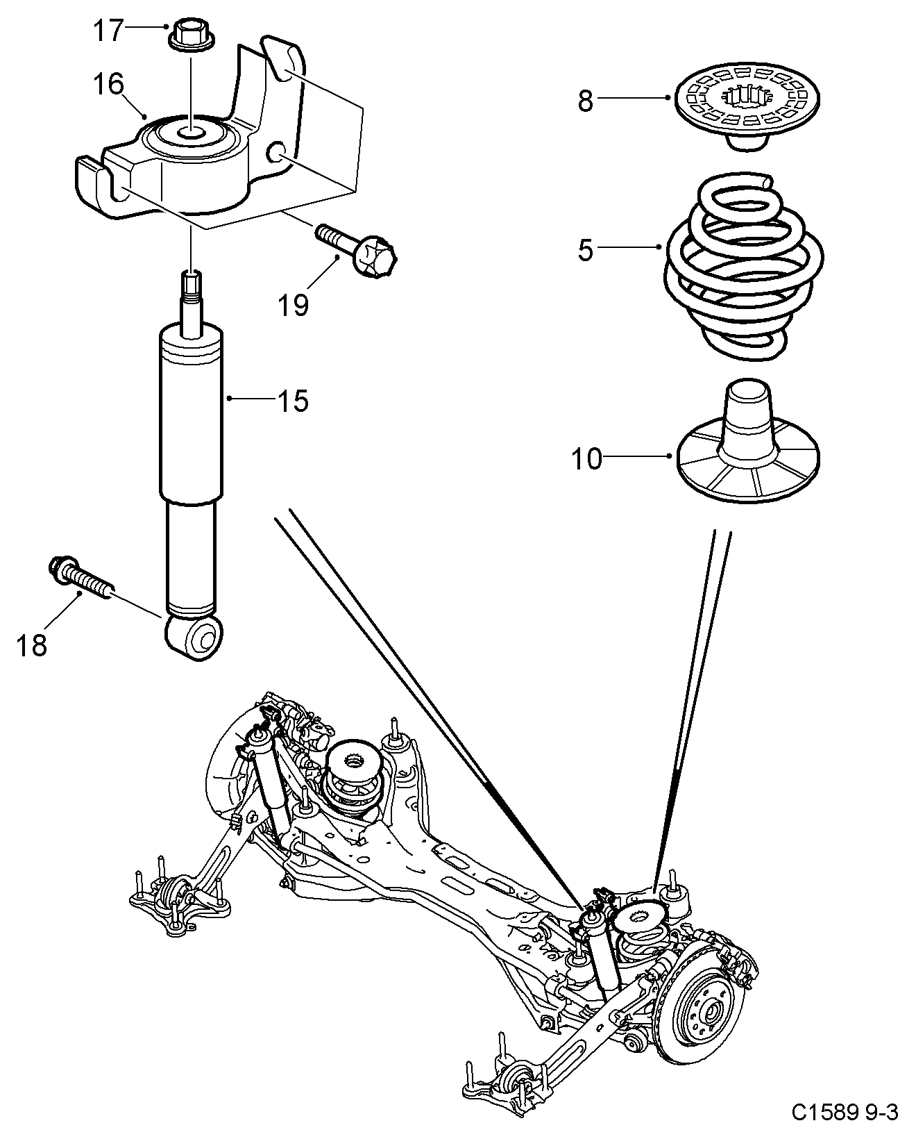 SAAB 12756987 - Amortizators ps1.lv