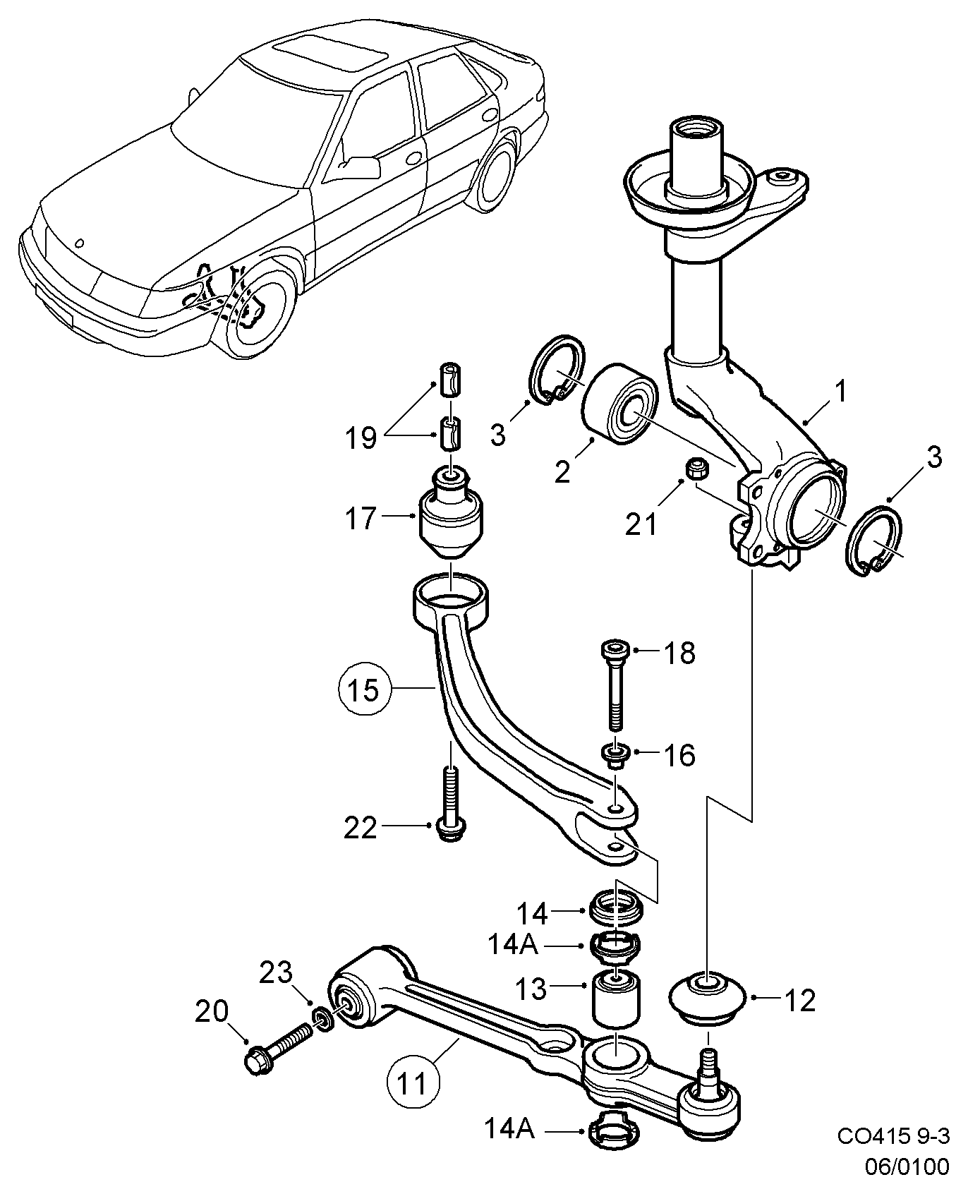 SAAB 4689923 - Riteņa rumbas gultņa komplekts ps1.lv