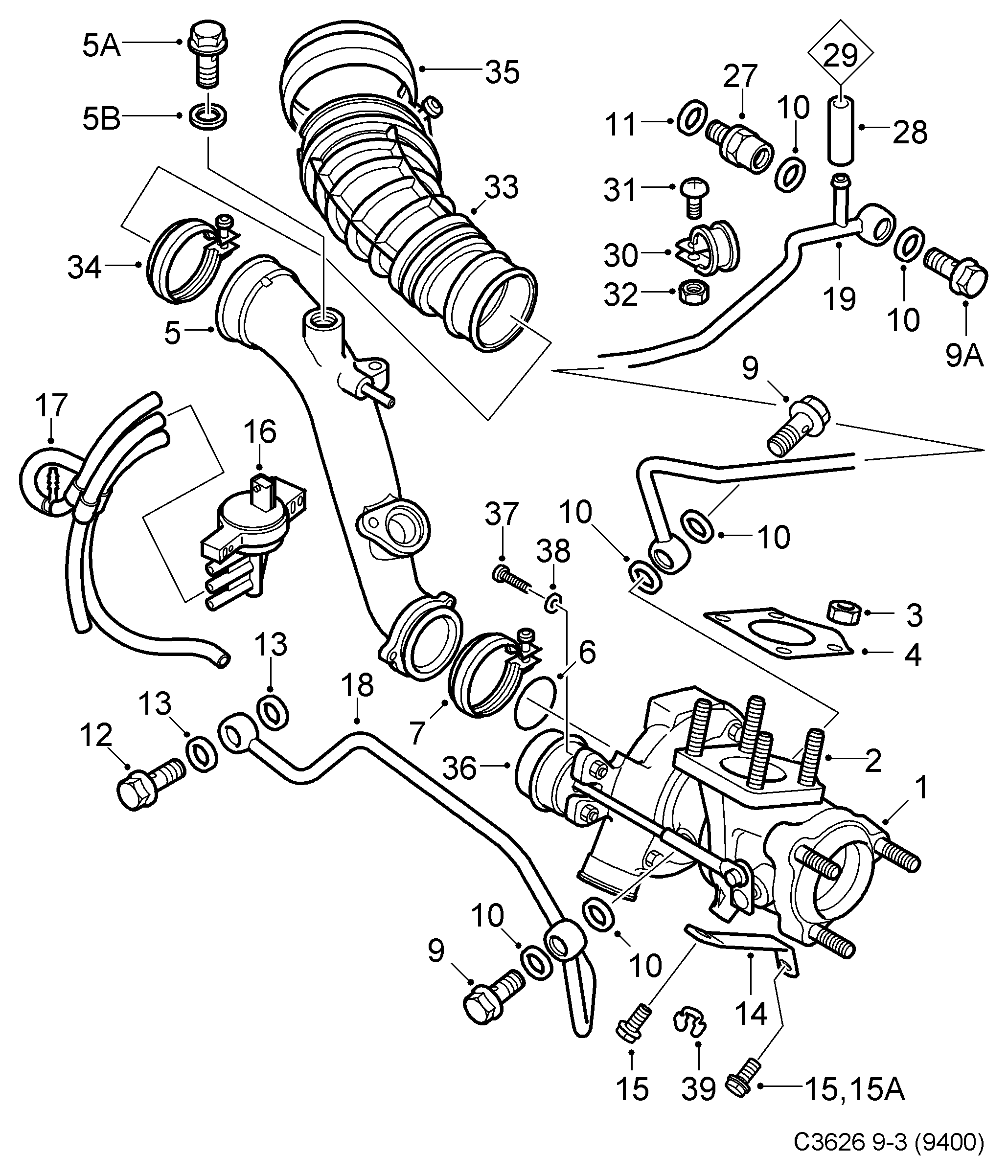 Volvo 9180597 - Vāciņš, Eļļas ieliešanas kakliņš ps1.lv