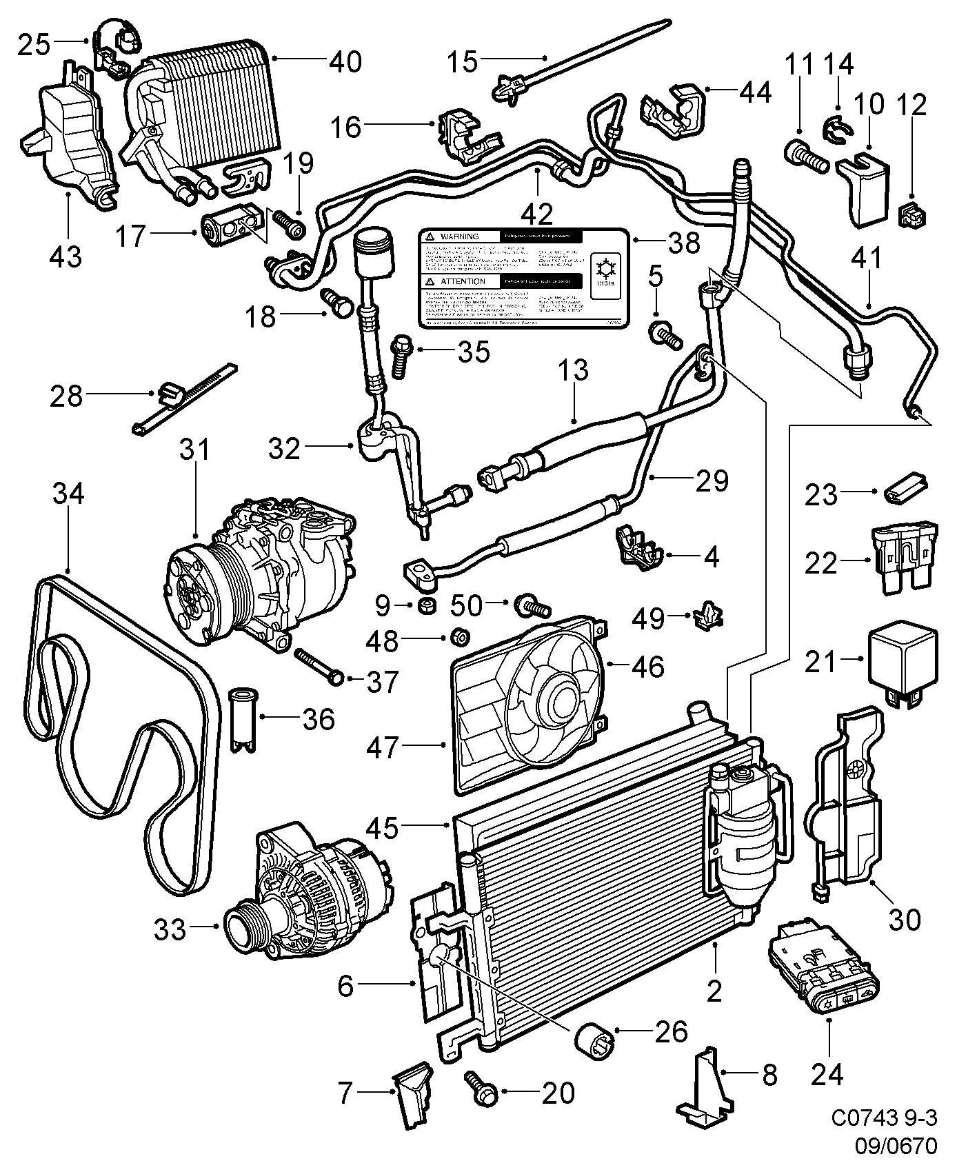 SAAB 46 35 892 - Kompresors, Gaisa kond. sistēma ps1.lv