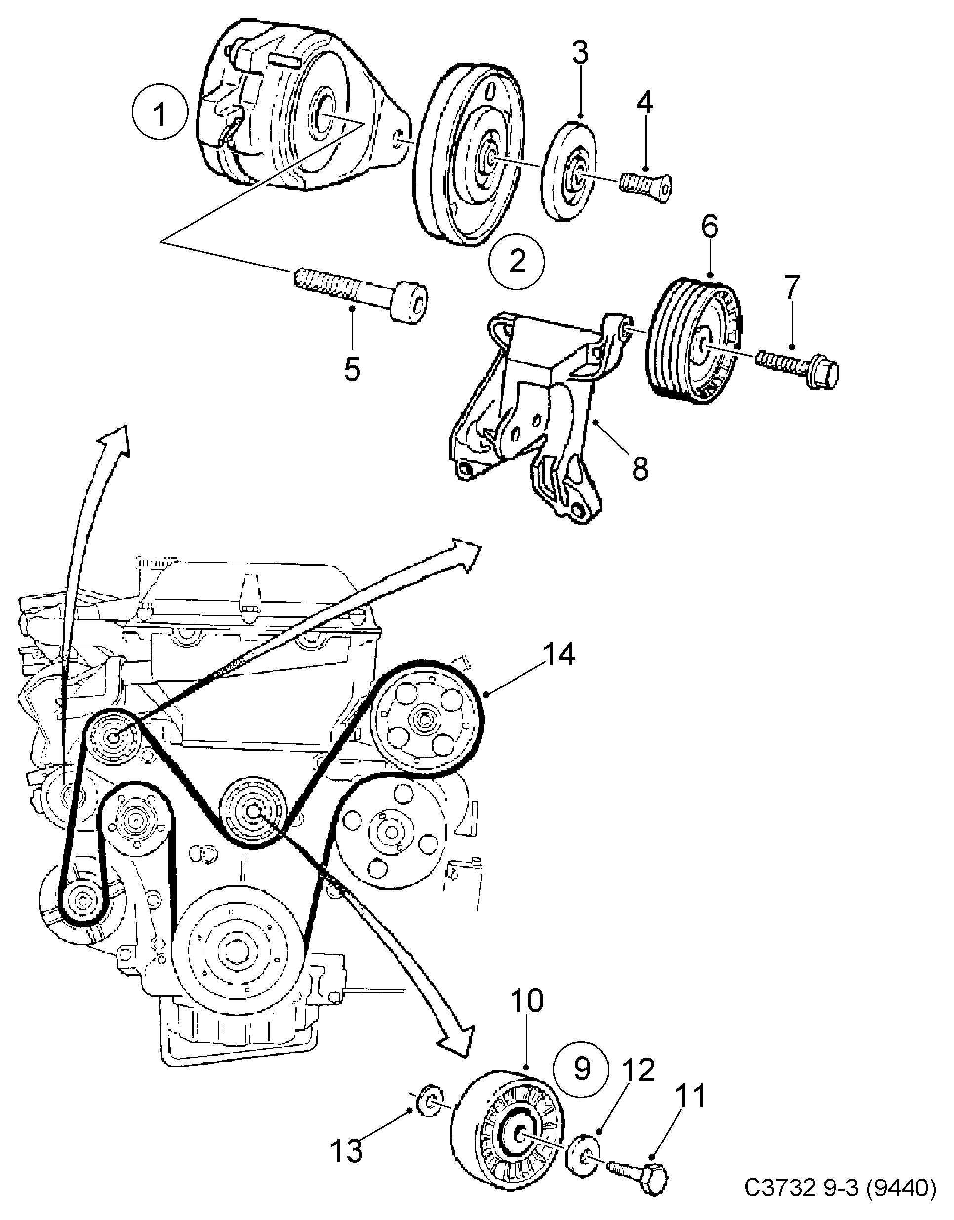 SAAB 5172184 - Parazīt / Vadrullītis, Ķīļrievu siksna ps1.lv