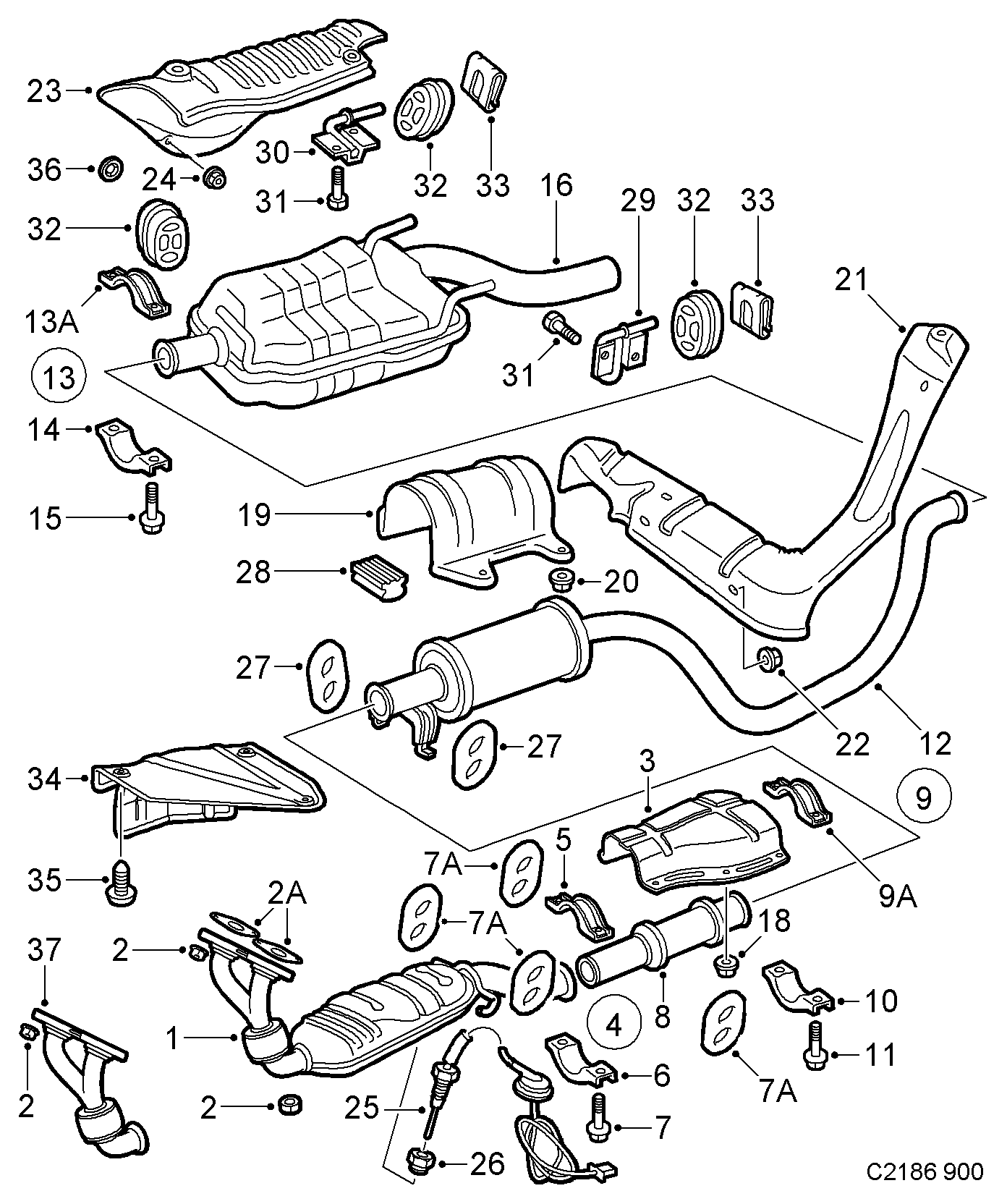 SAAB 7979503 - Uzgrieznis, Izplūdes kolektors ps1.lv