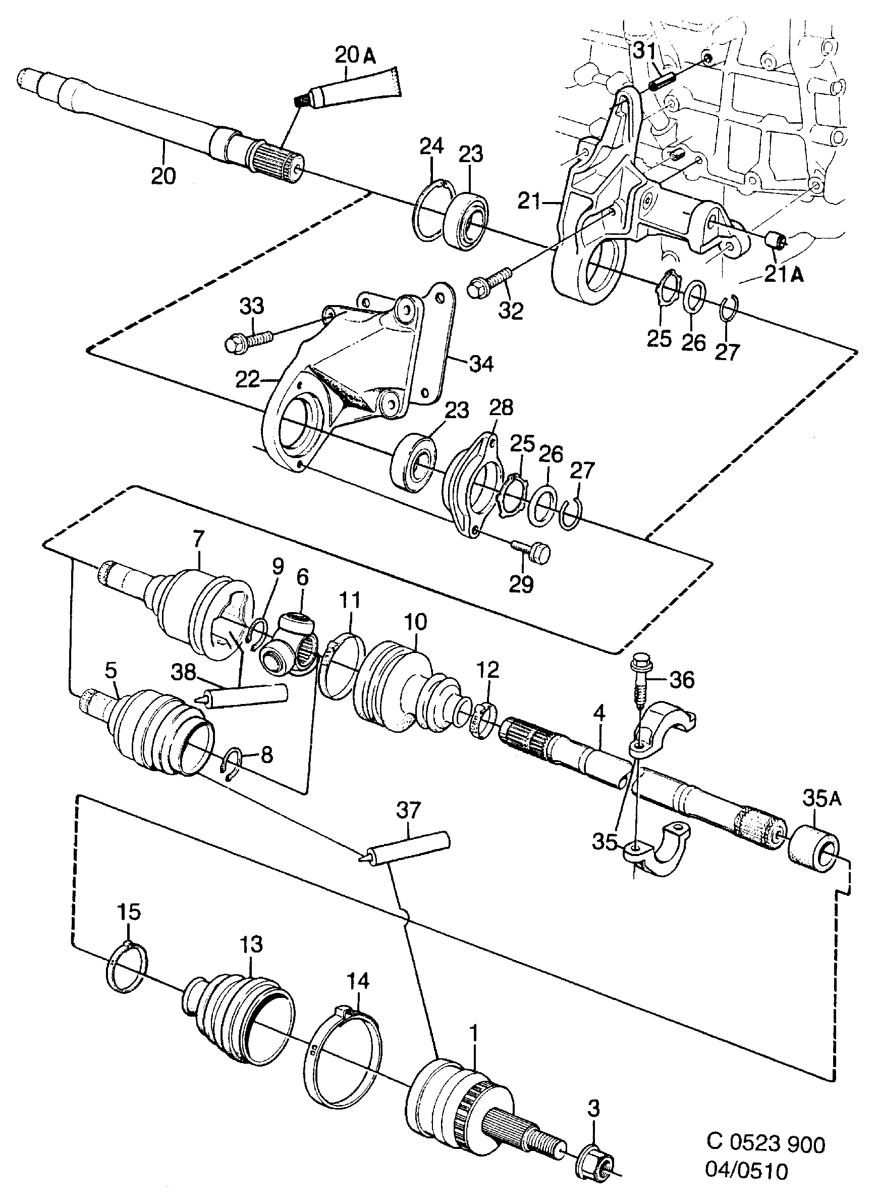 Opel 4242319 - Šarnīru komplekts, Piedziņas vārpsta ps1.lv