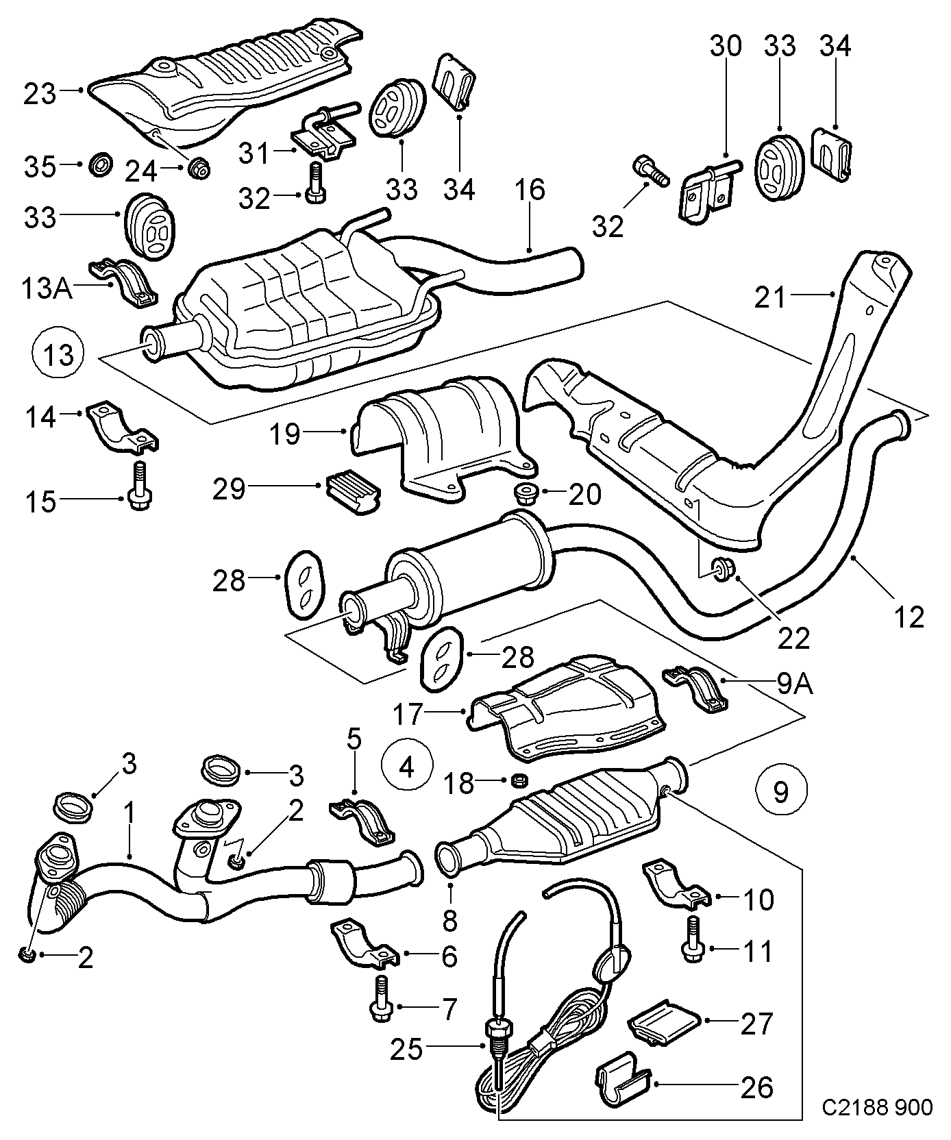 SAAB 4235396 - Bukse, Stabilizators ps1.lv