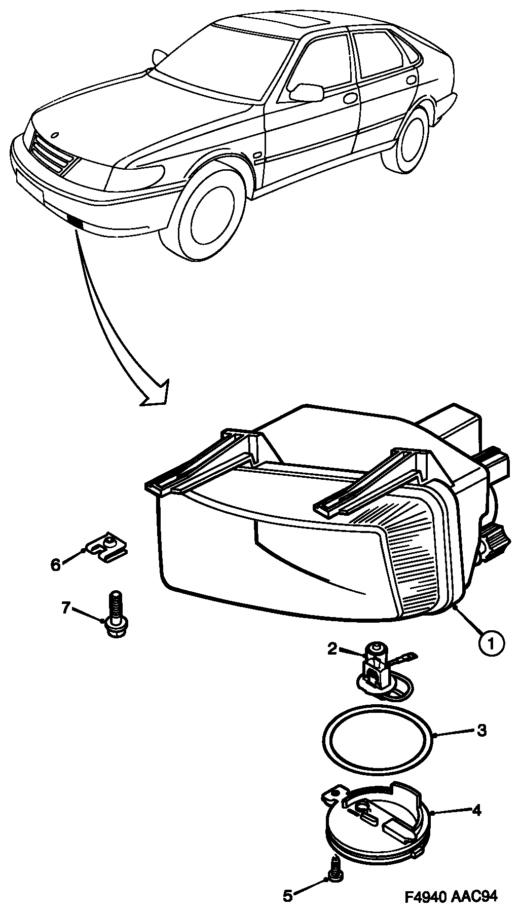 SAAB 9529876 - Kvēlspuldze, Miglas lukturis ps1.lv