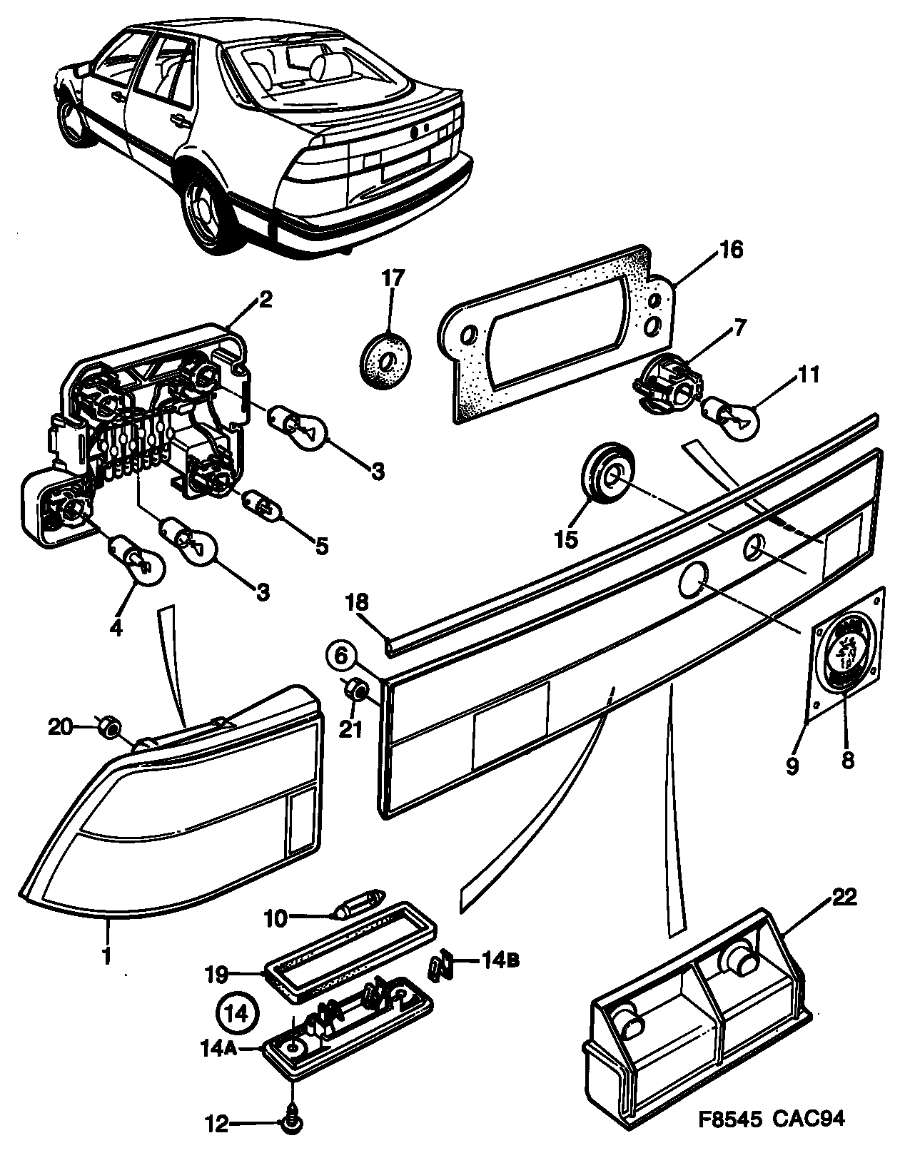 SAAB 4171856 - Aizm. durvju / vāka emblēma ps1.lv