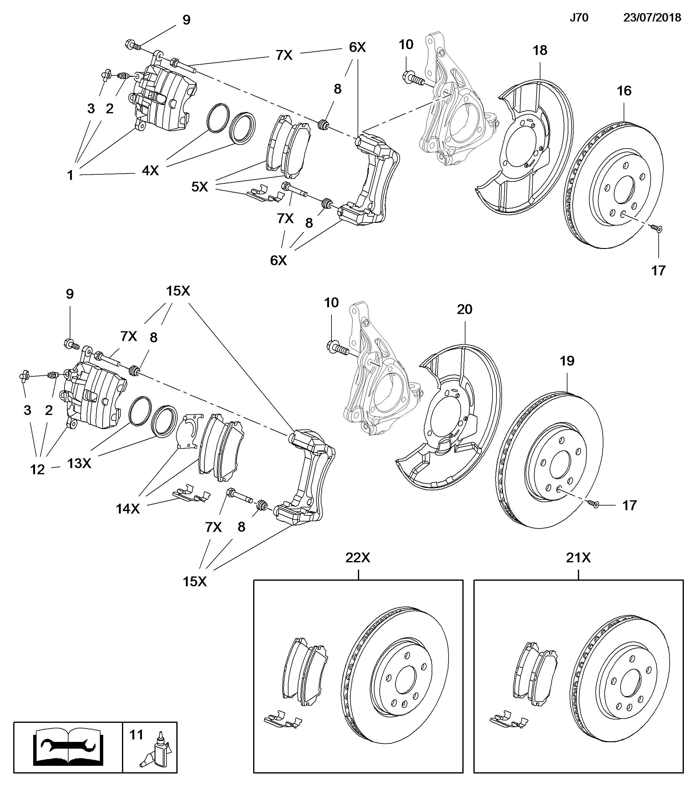 Vauxhall 1605236 - Bremžu uzliku kompl., Disku bremzes ps1.lv