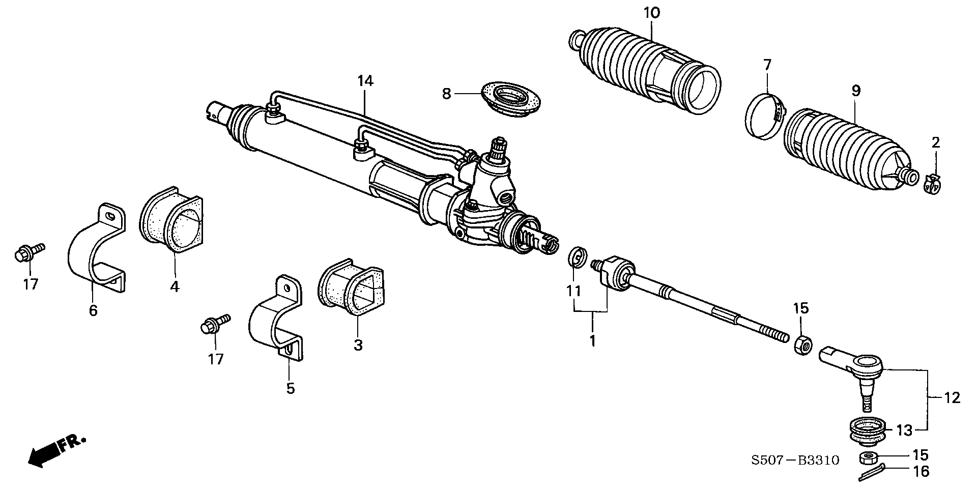 Honda 53010-S50-003 - Aksiālais šarnīrs, Stūres šķērsstiepnis ps1.lv