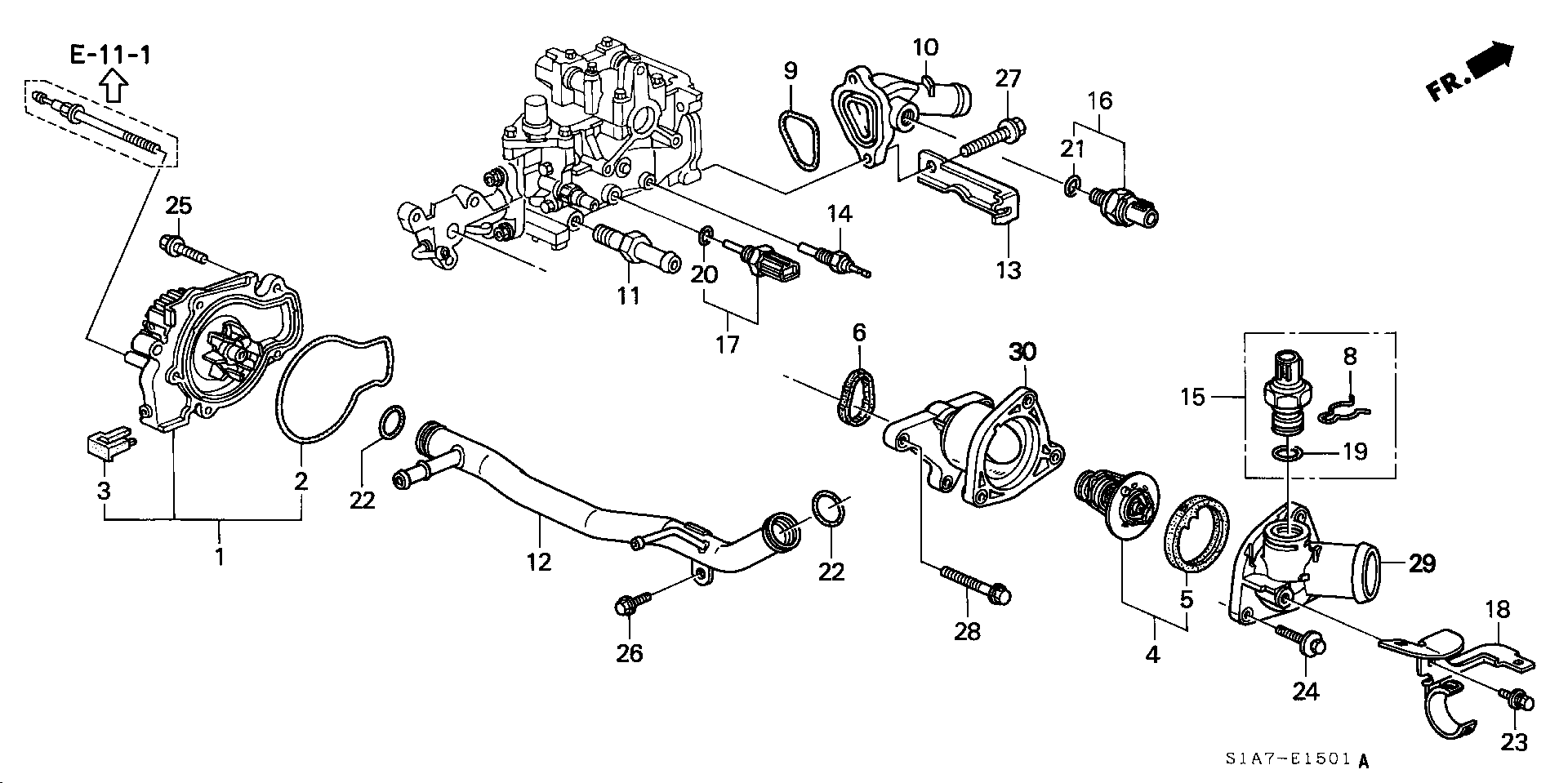 Honda 19 200 PDA E01 - Ūdenssūknis ps1.lv