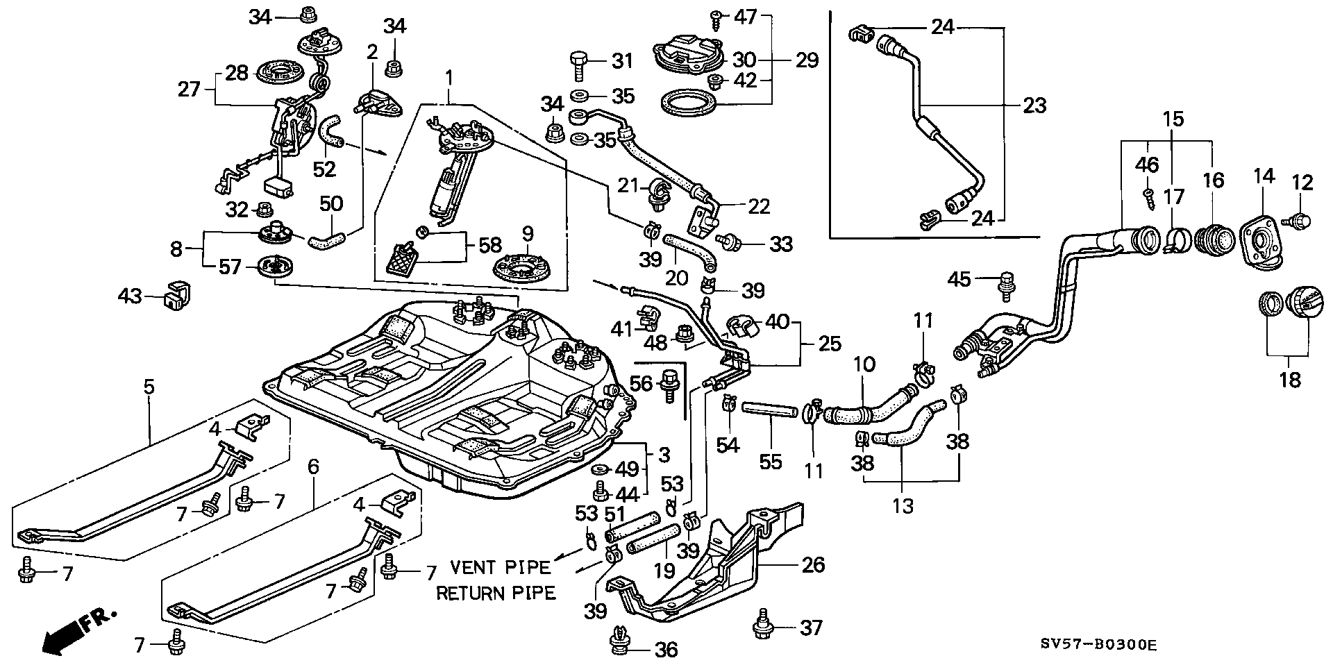 FORD 17040-SV4-A30 - Degvielas sūknis ps1.lv