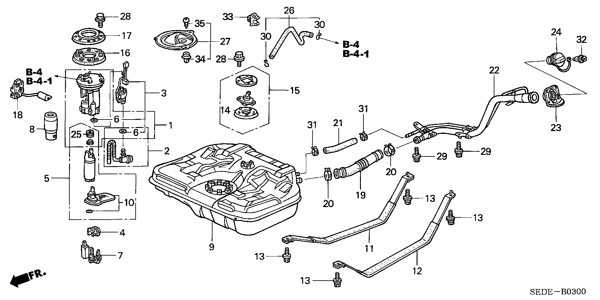 Honda 16010-SED-003 - Degvielas filtrs ps1.lv