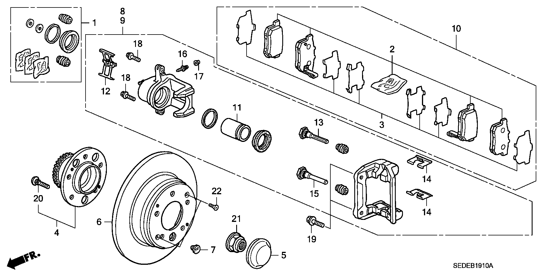 Honda 42200SED952 - Riteņa rumbas gultņa komplekts ps1.lv