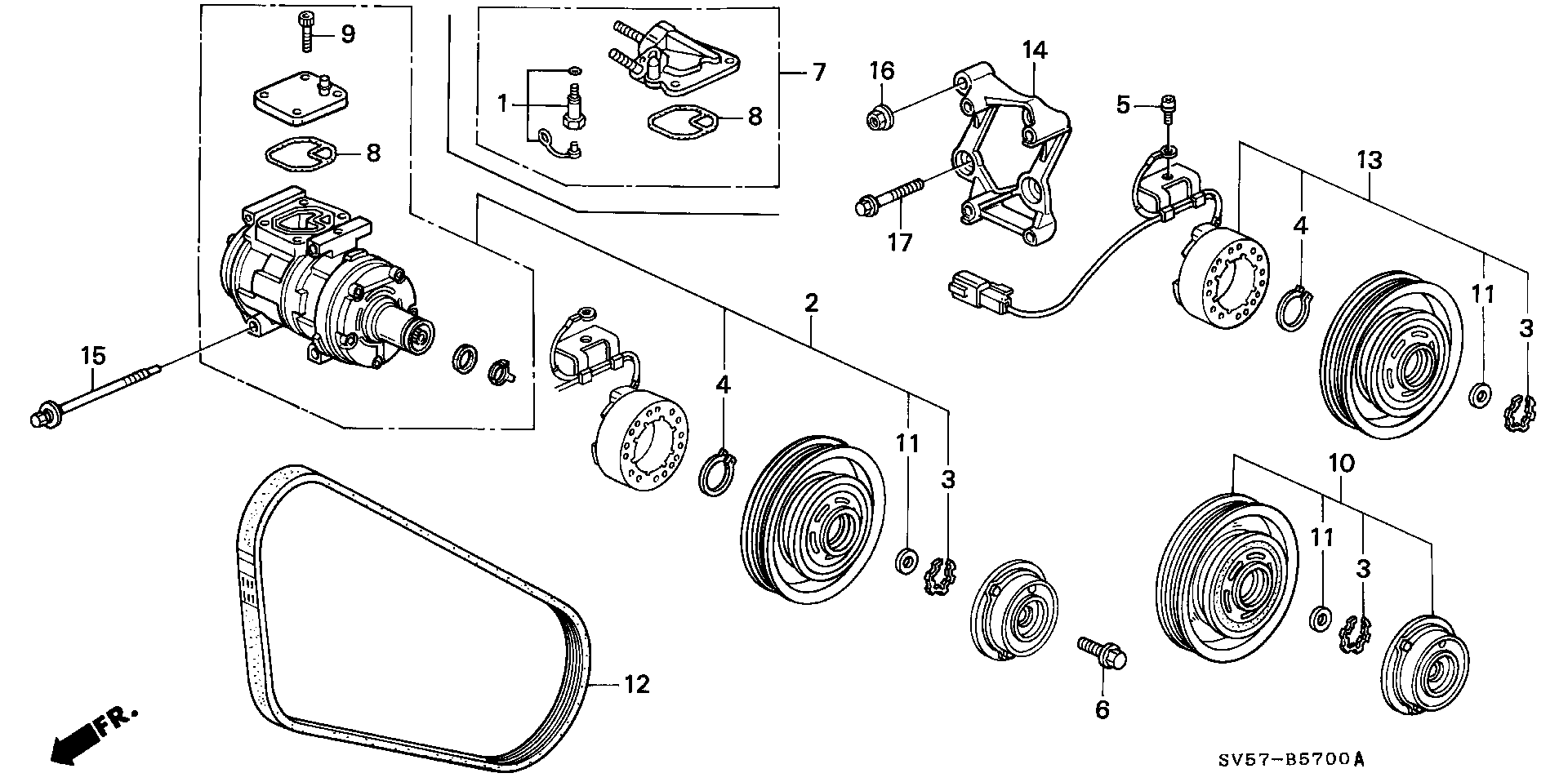 Honda 38920-P0A-J01 - Ķīļrievu siksna ps1.lv