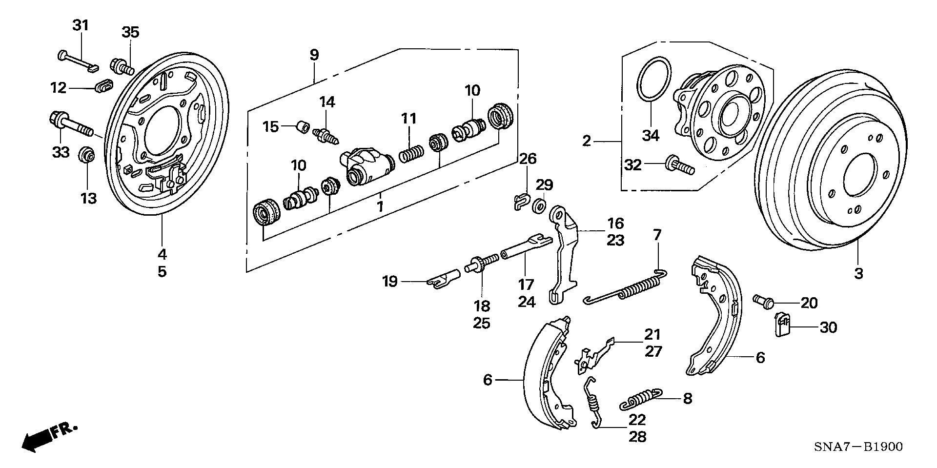 Honda 43153-SNA-A01 - Bremžu loku komplekts ps1.lv