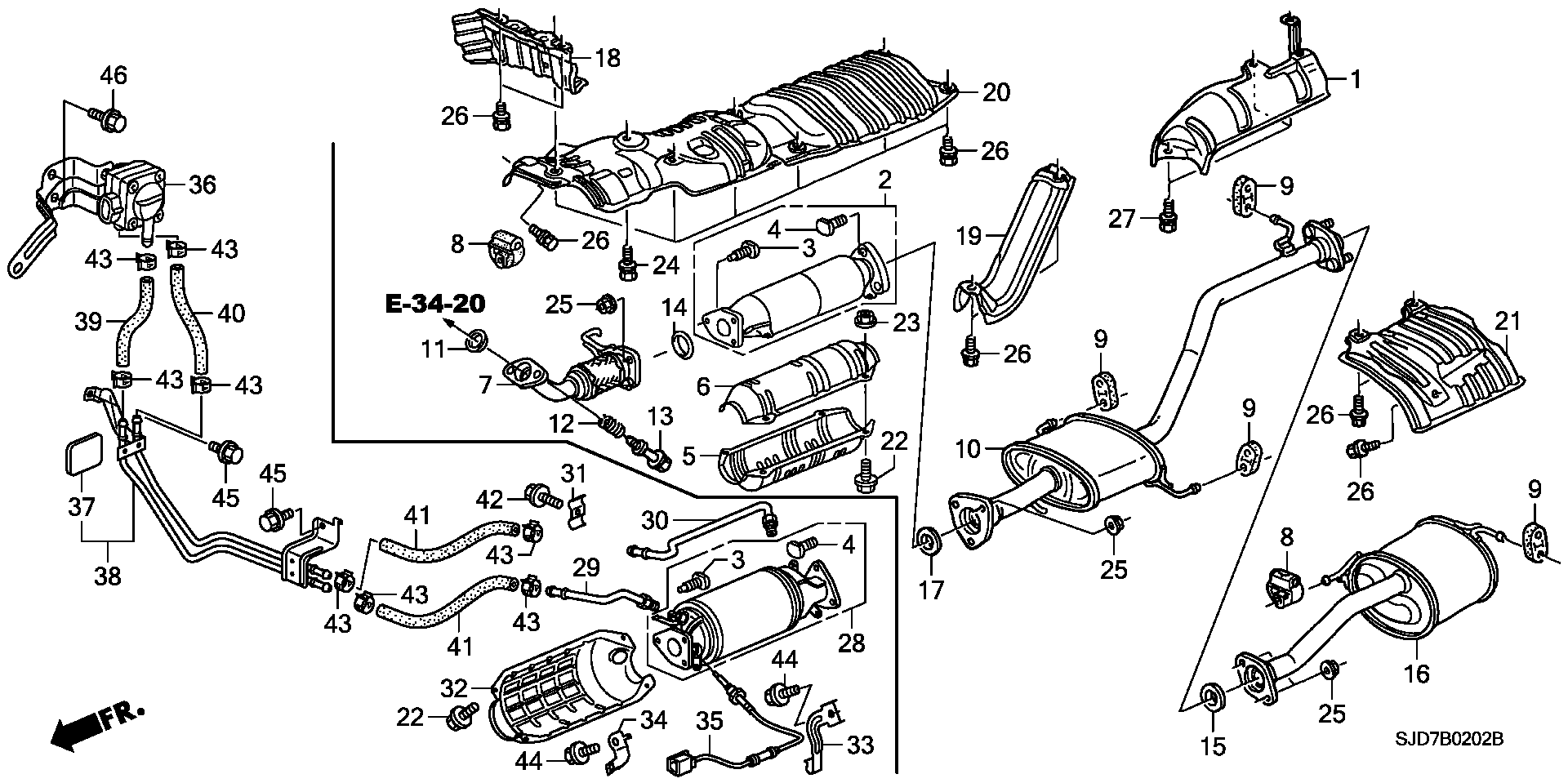 Honda 18160-RH2-E00 - Asortiments, Sodrēju / Daļiņu filtra remonts ps1.lv