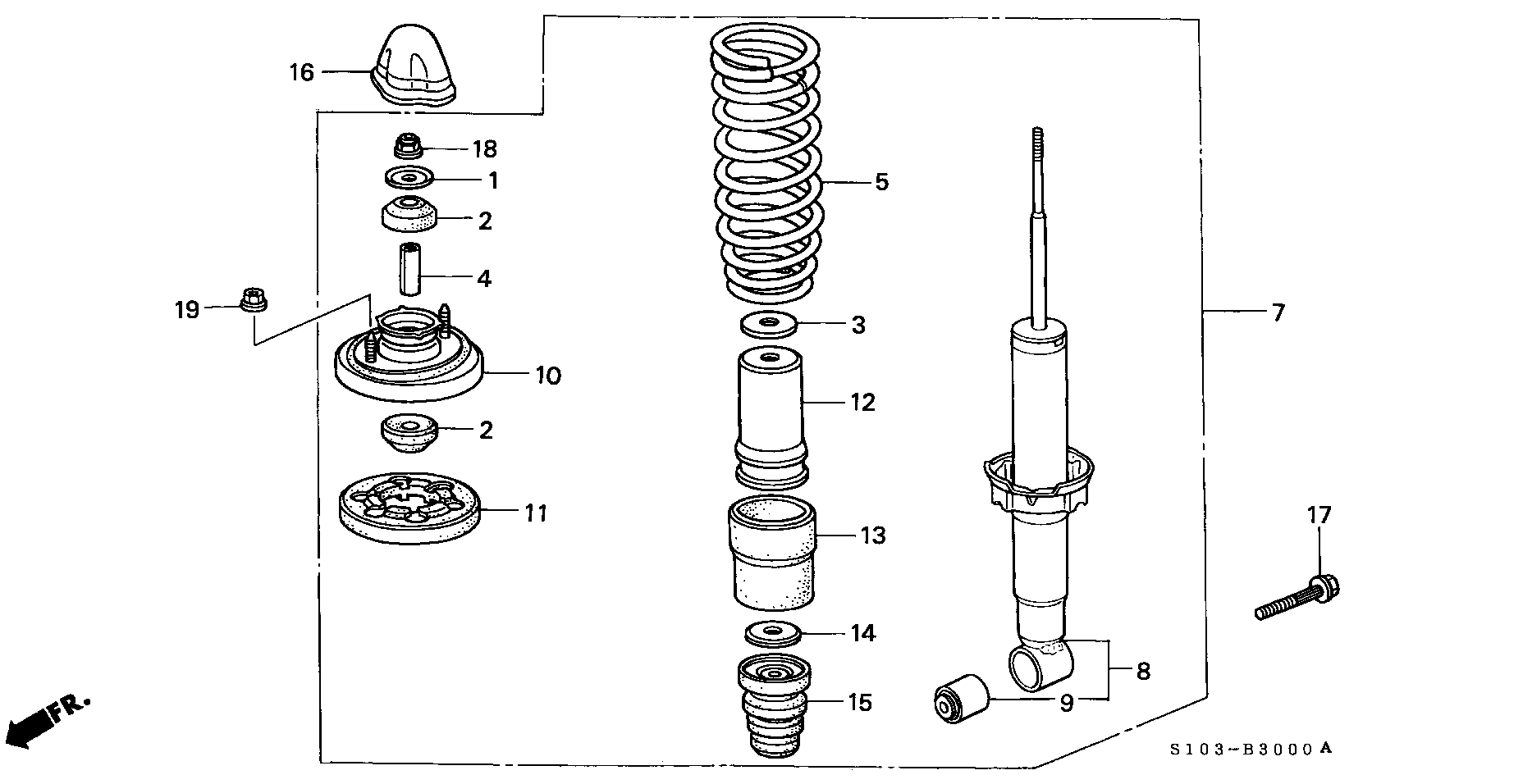 Honda 52610-S10-A01 - Amortizators ps1.lv