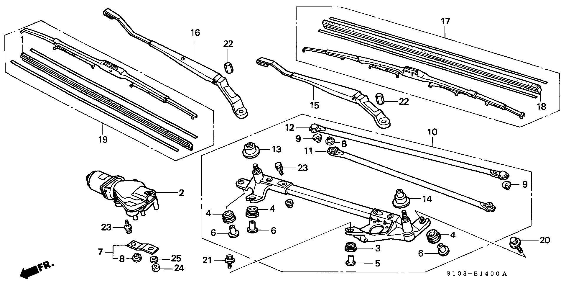 Honda 76630-SH2-G02 - Stikla tīrītāja slotiņa ps1.lv