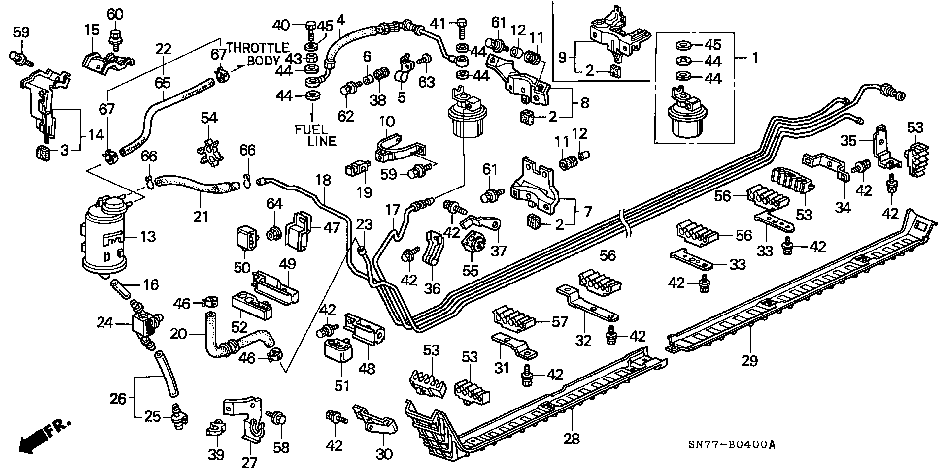 Honda 16010-SM4-931 - Degvielas filtrs ps1.lv