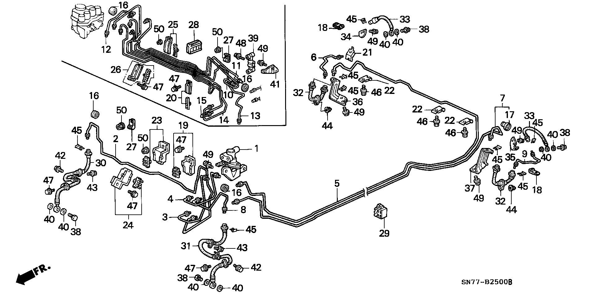 Honda 46411-SM4-013 - Bremžu šļūtene ps1.lv