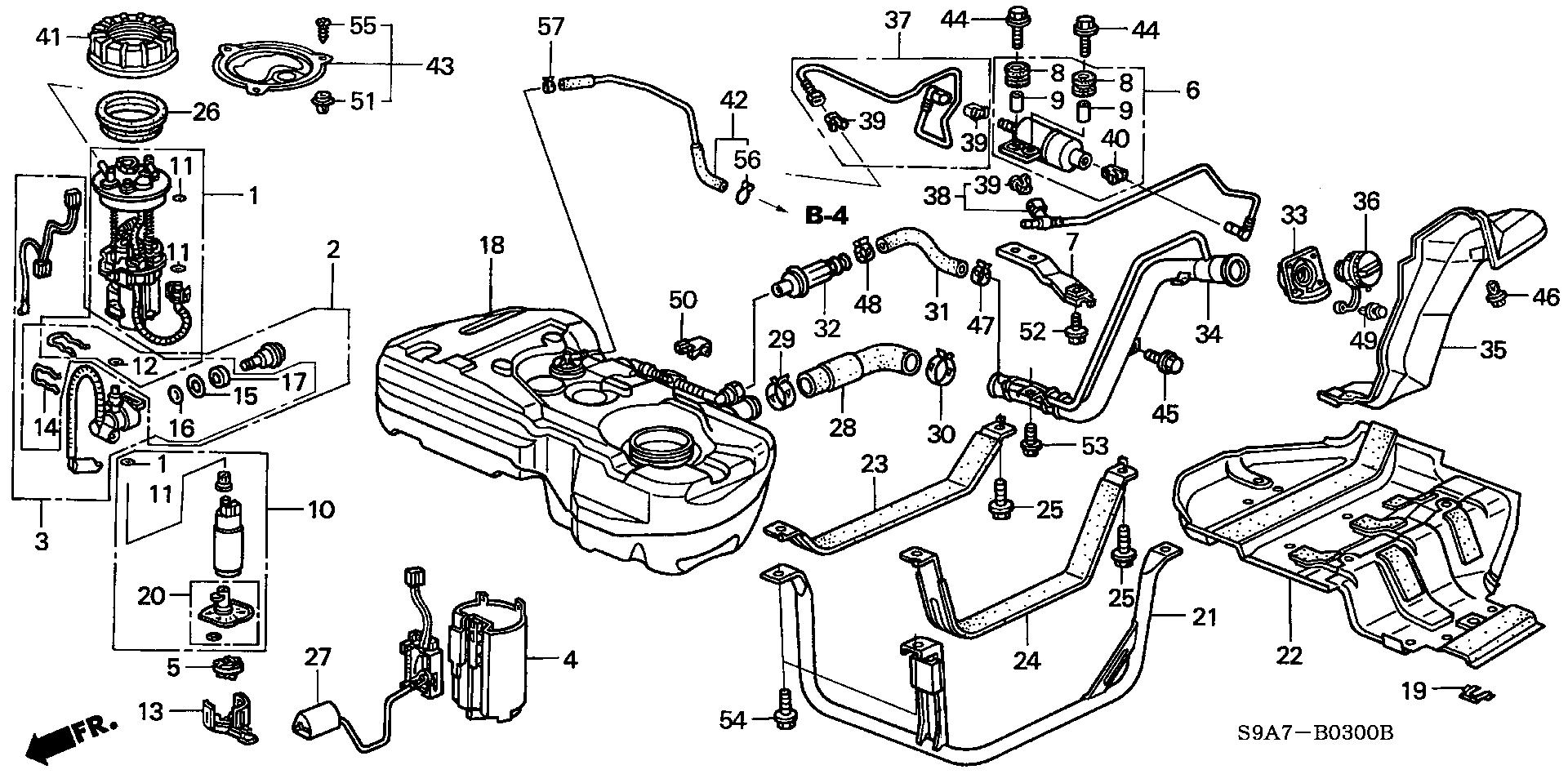 Honda 17040-S9A-M00 - Degvielas sūknis ps1.lv