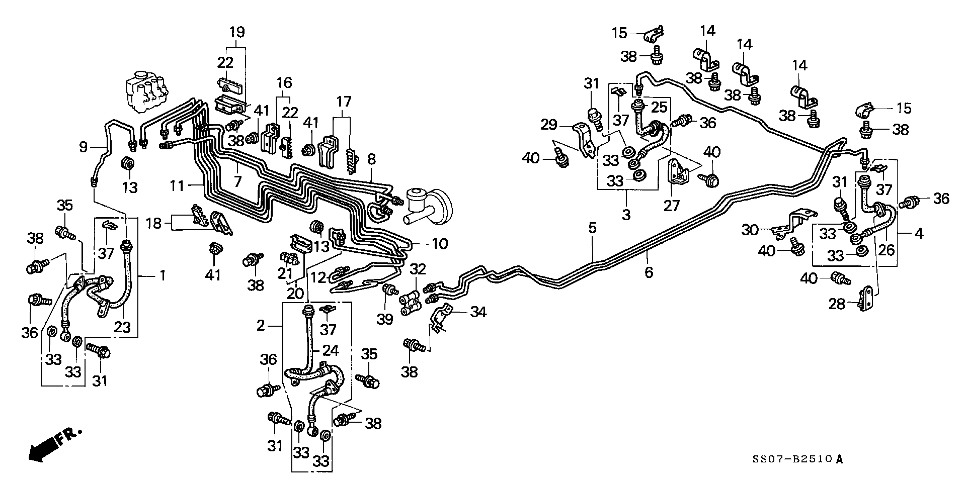 Honda 46411-SS0-003 - Bremžu šļūtene ps1.lv