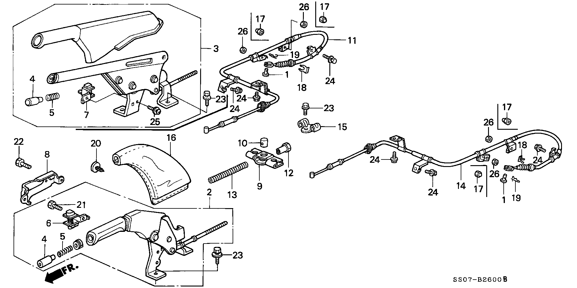 Honda 47560-SS0-013 - Trose, Stāvbremžu sistēma ps1.lv