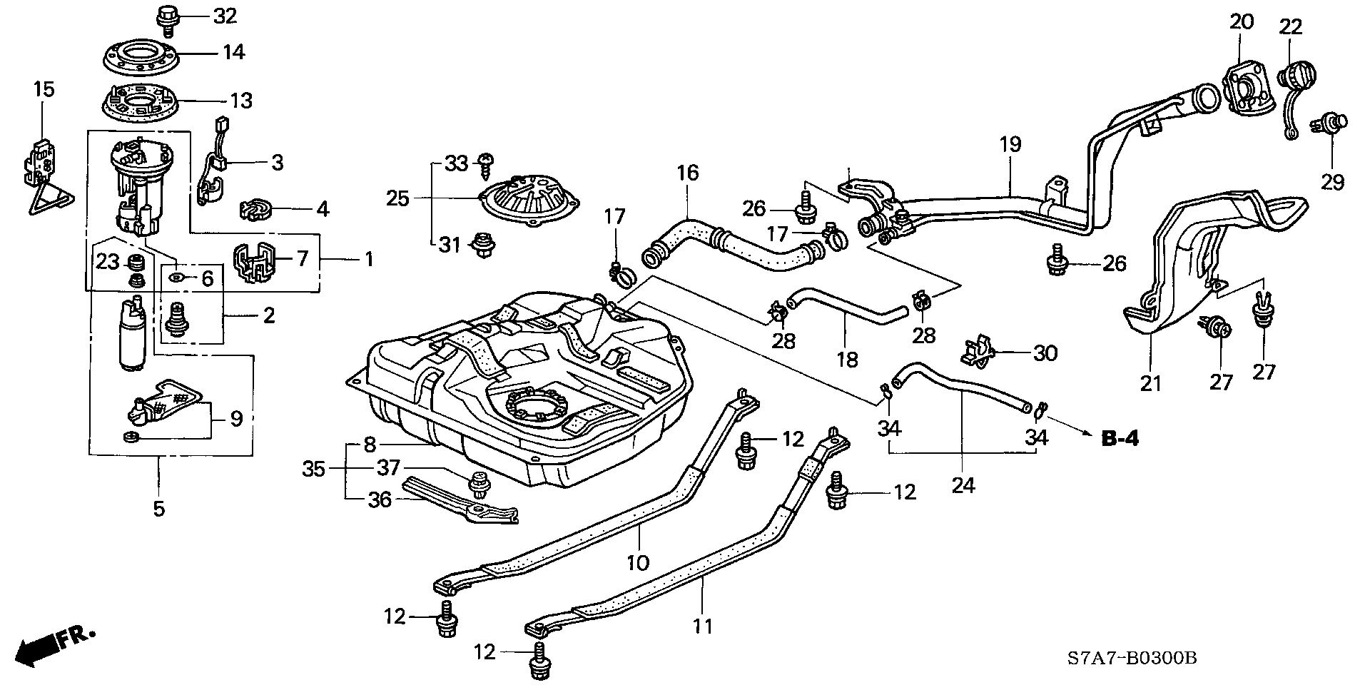 Honda 16010-S7A-931 - Degvielas filtrs ps1.lv