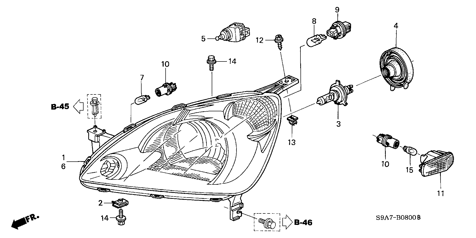 Honda 33115-SV4-G01 - Kvēlspuldze, Miglas lukturis ps1.lv