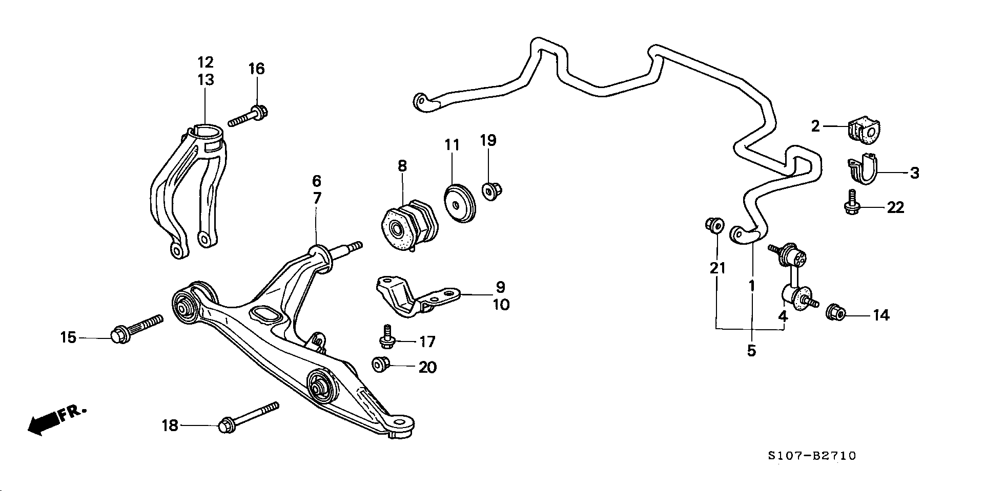 Honda 51350-S10-G00 - Neatkarīgās balstiekārtas svira, Riteņa piekare ps1.lv