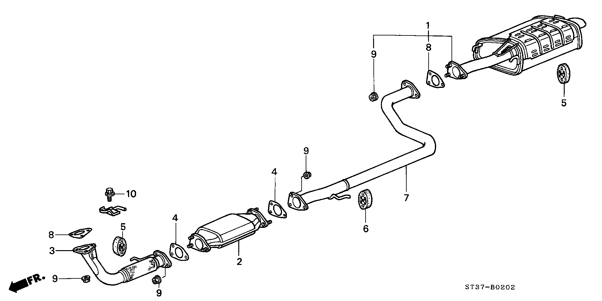 Honda 18393S37G00 - Blīve, Izplūdes caurule ps1.lv