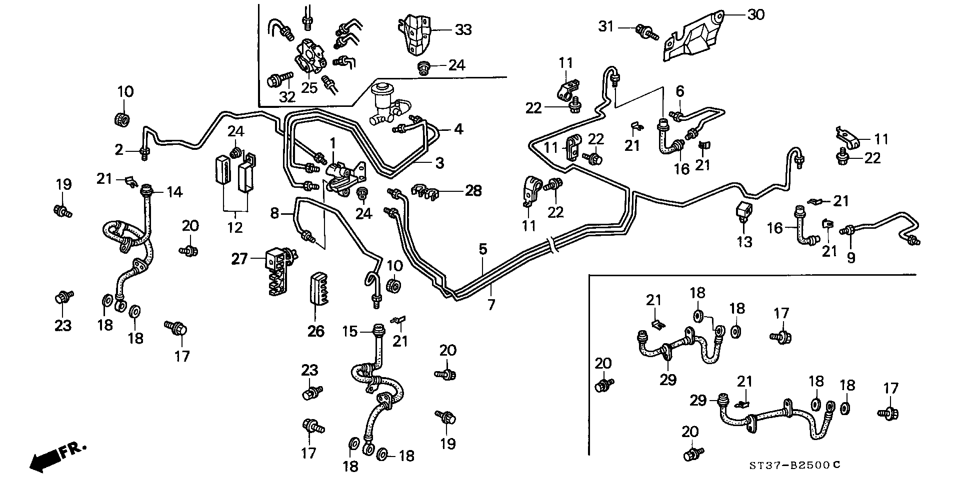 Honda 46411ST3E02 - Bremžu šļūtene ps1.lv