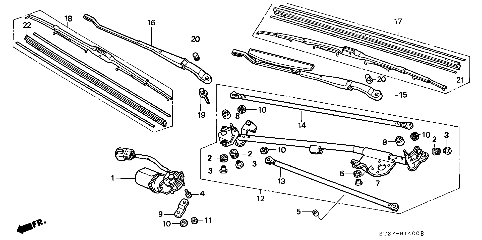 Honda 76630ST3E05 - Stikla tīrītāja slotiņa ps1.lv