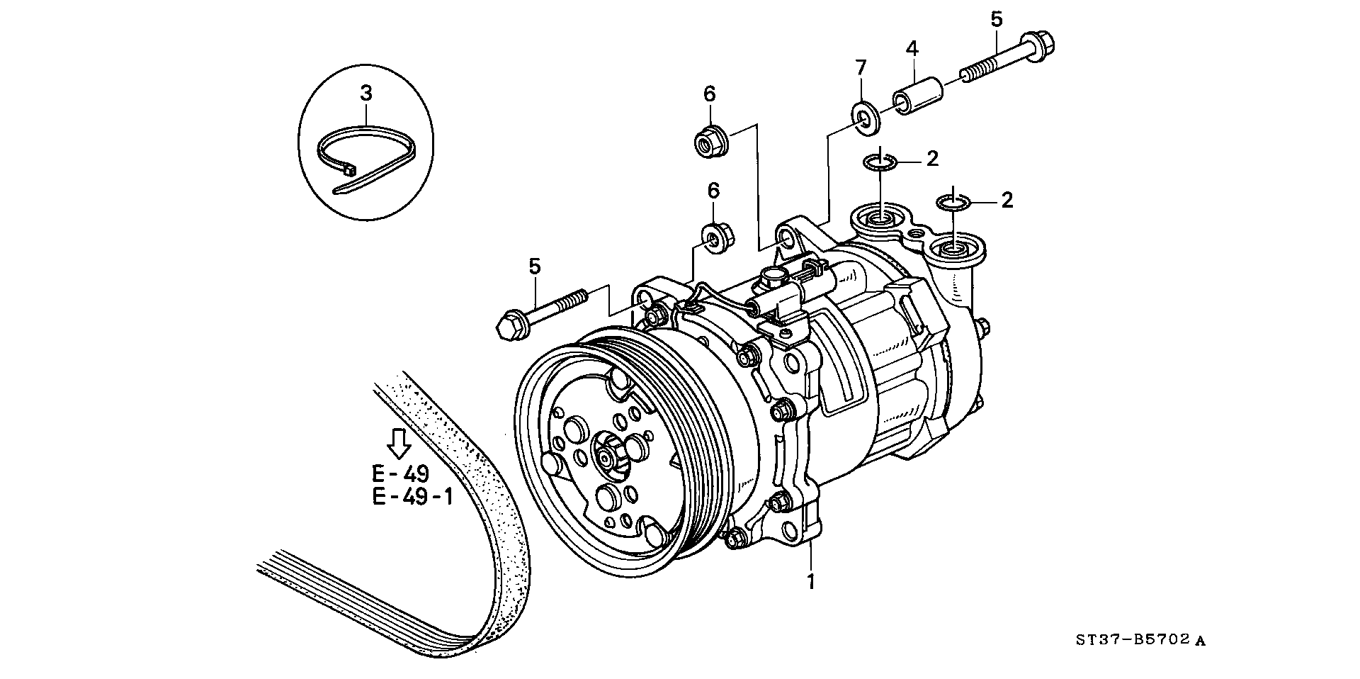 Honda 38800P9ME30 - Kompresors, Gaisa kond. sistēma ps1.lv