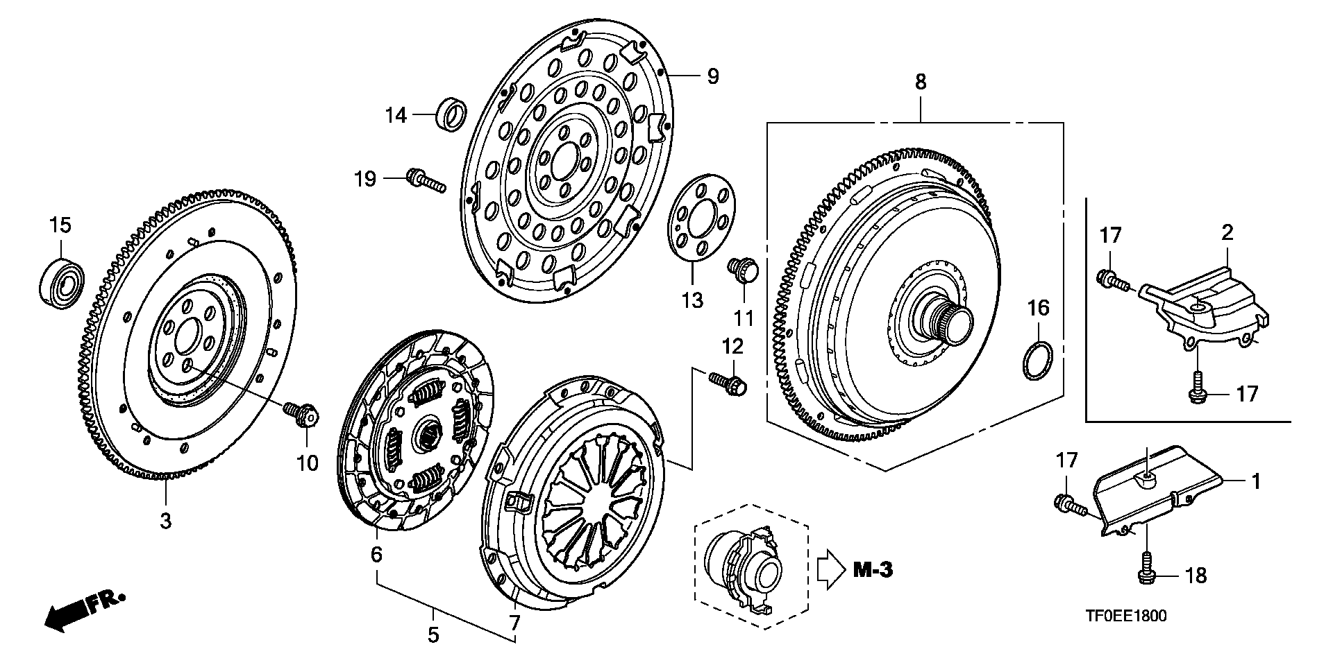 Honda 22300-RB0-005 - Sajūga piespiedējdisks ps1.lv