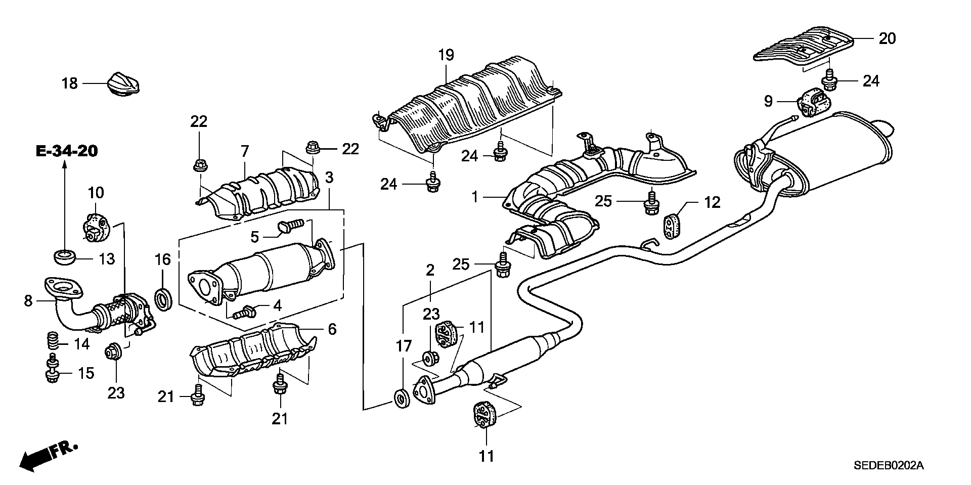 Honda 18160RBDE00 - Katalizators ps1.lv