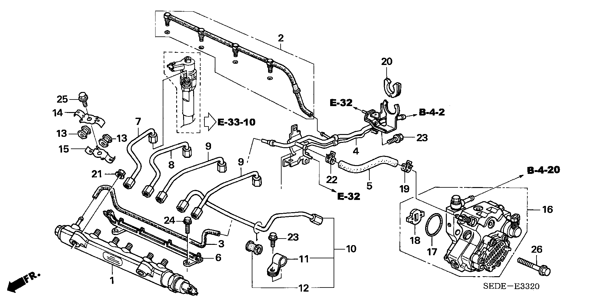 Honda 16790-RBD-E02 - Augstspiediena sūknis ps1.lv