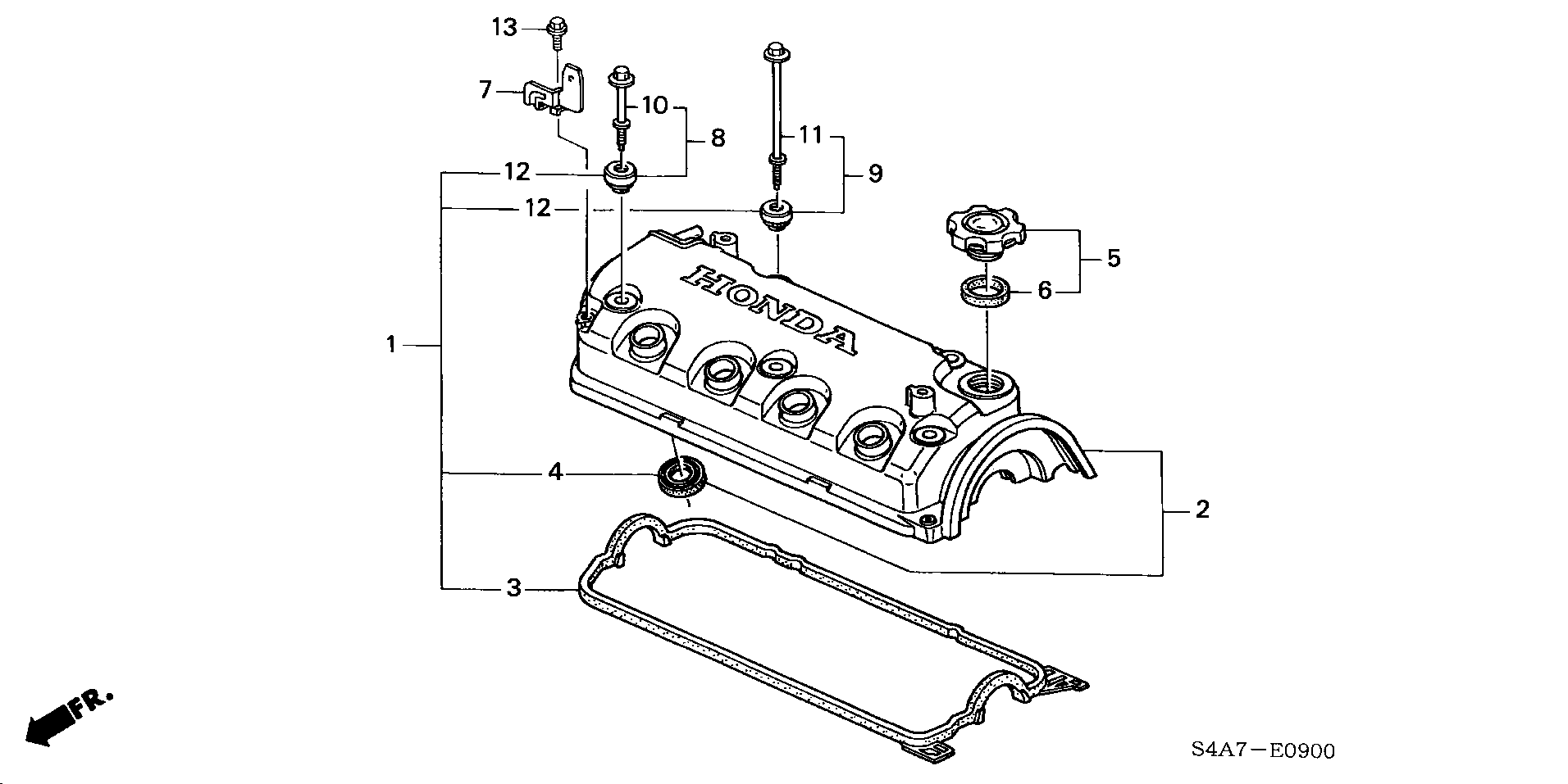 Honda 12341-P1J-E00 - Blīve, Motora bloka galvas vāks ps1.lv