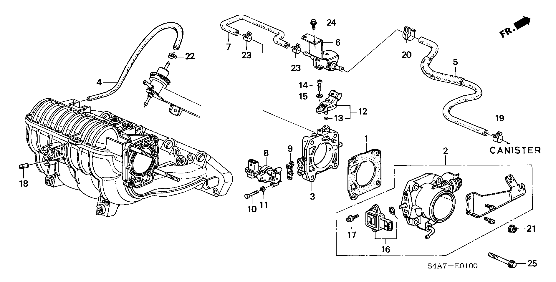 Honda 37890-PDF-E01 - Devējs, Droseļvārsta stāvoklis ps1.lv
